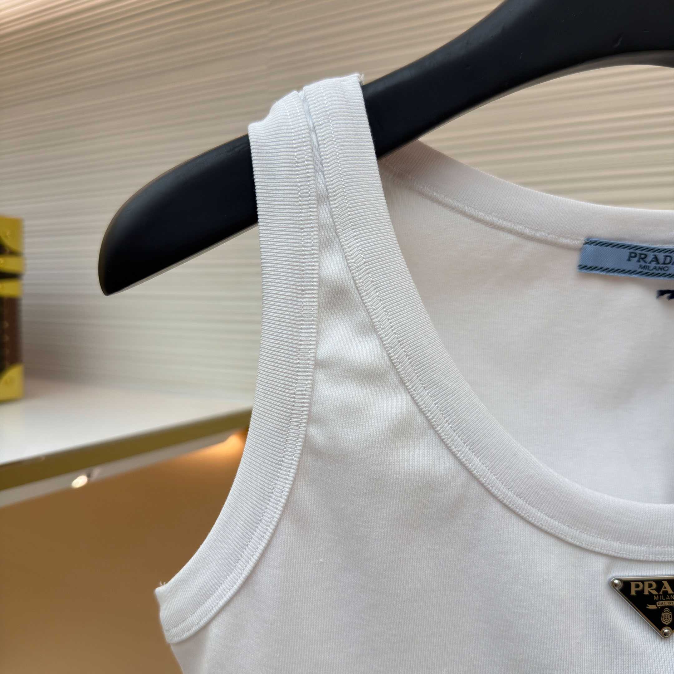 Prada Jersey Cropped Top - FashionPlug