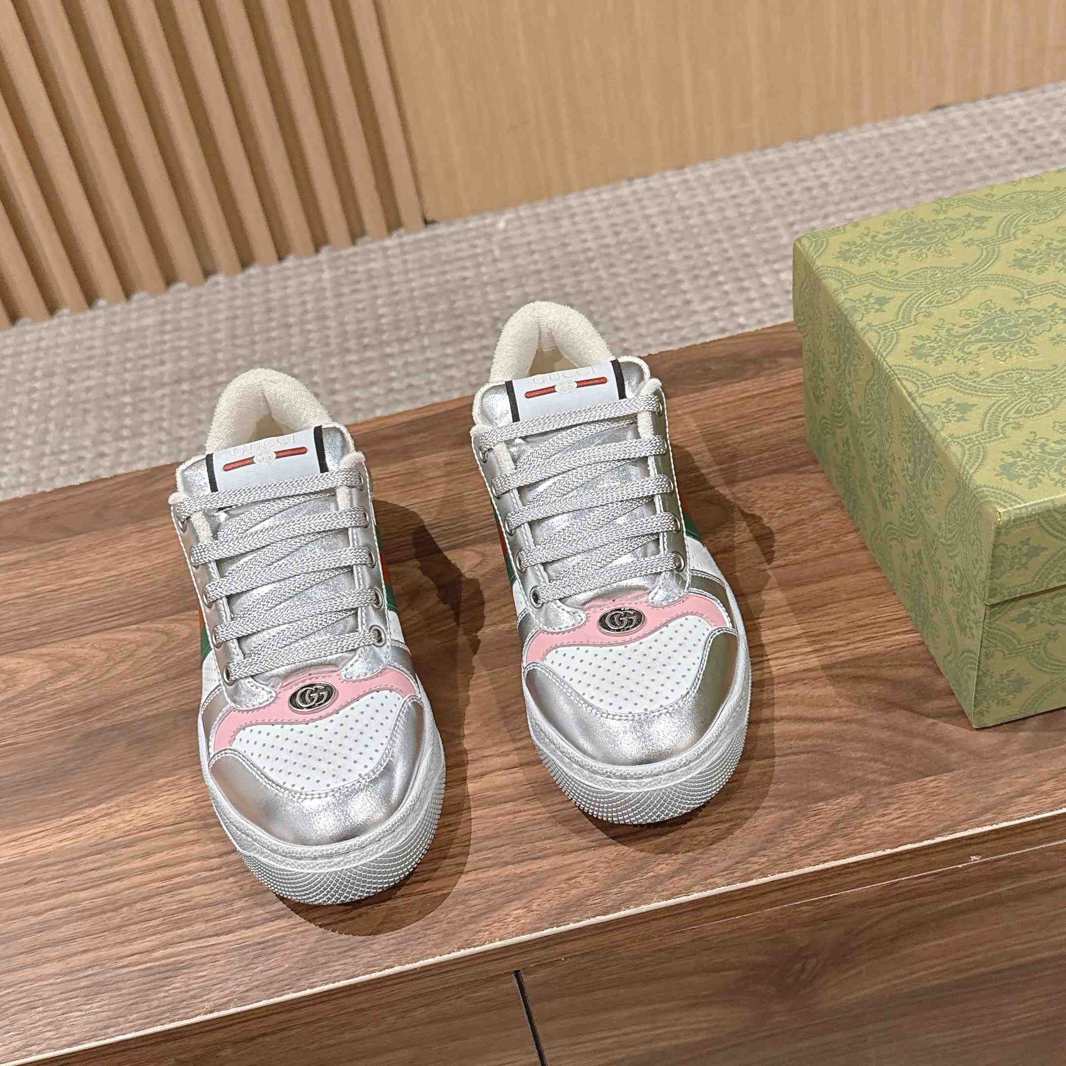 Gucci Worn-Out Effect Screener Sneaker - FashionPlug