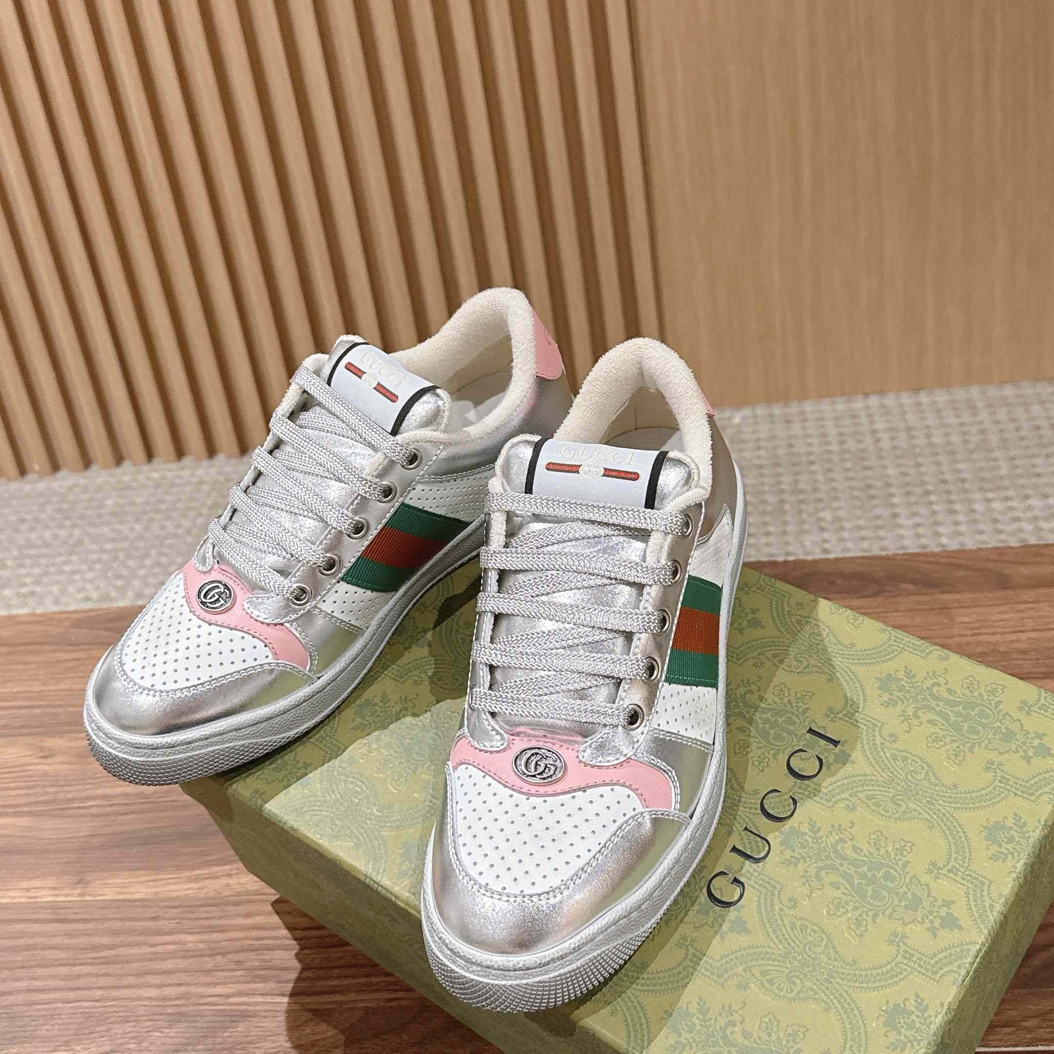 Gucci Worn-Out Effect Screener Sneaker - FashionPlug