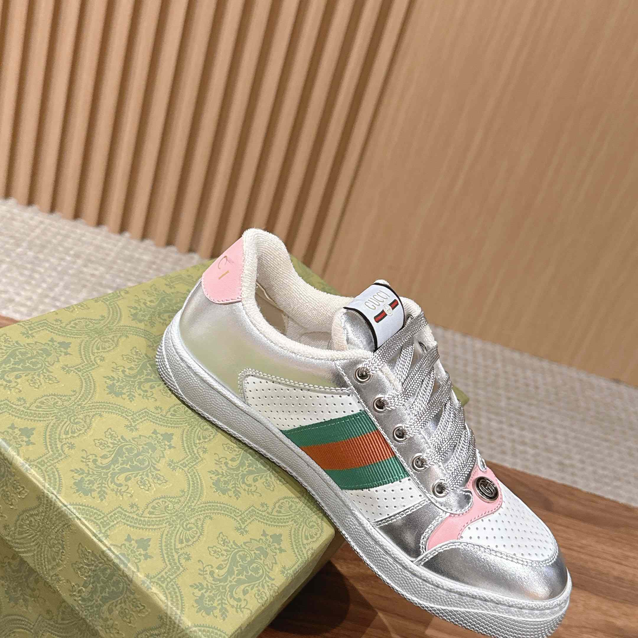 Gucci Worn-Out Effect Screener Sneaker - FashionPlug