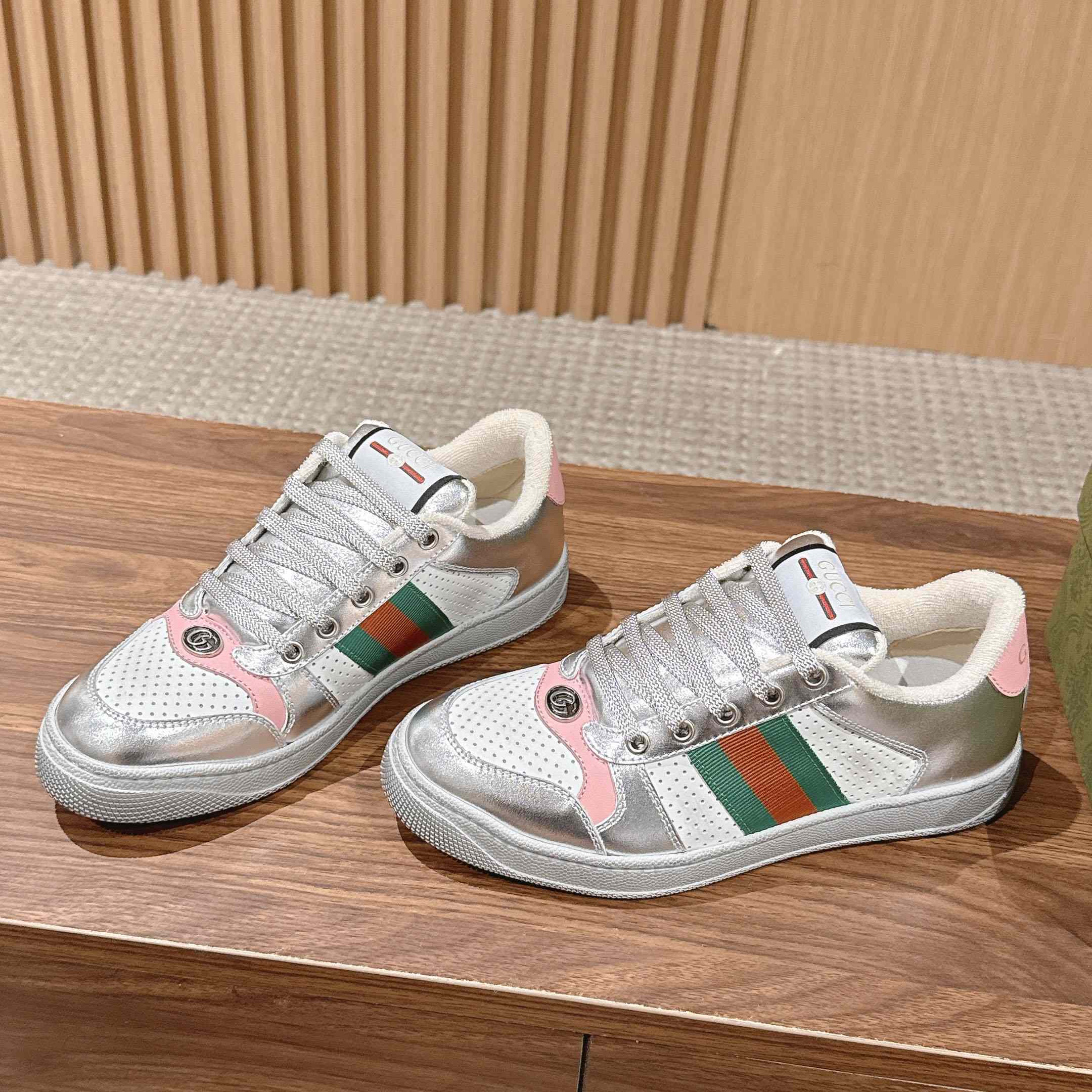 Gucci Worn-Out Effect Screener Sneaker - FashionPlug