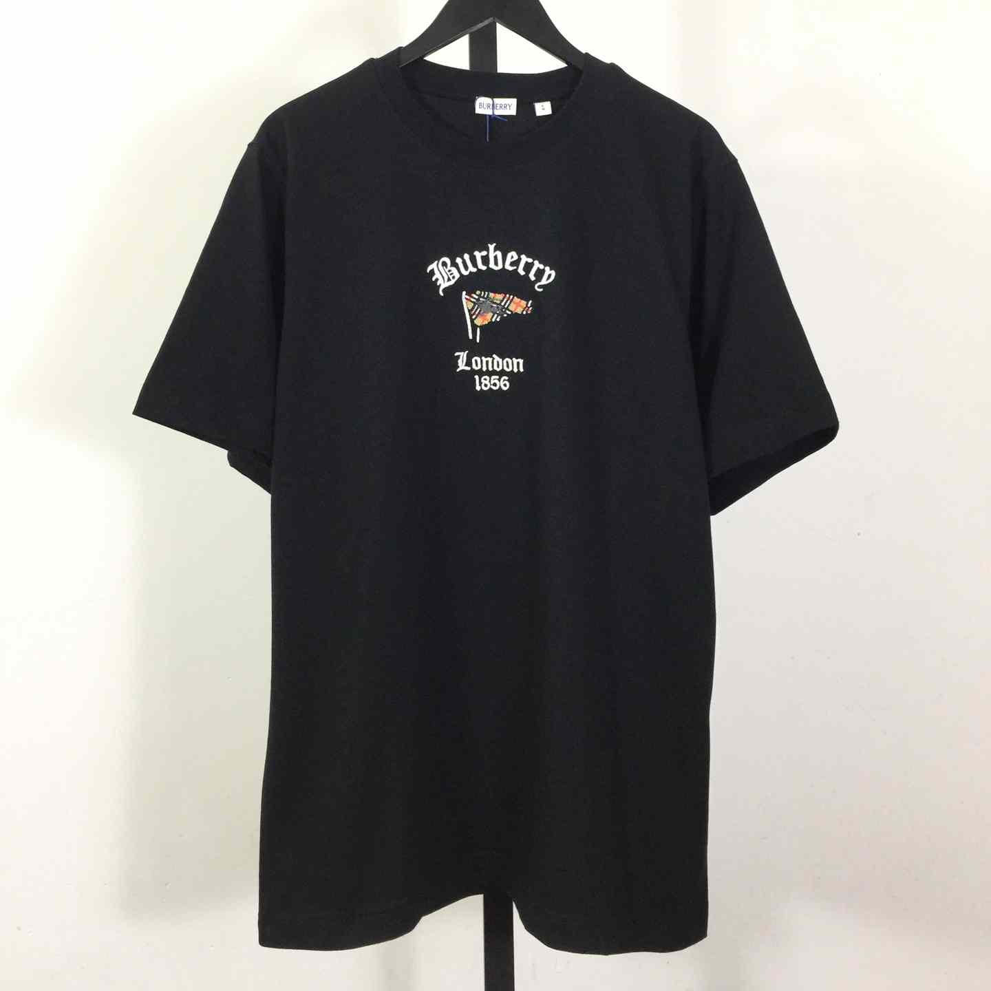 Burberry Check Flag Cotton T-shirt - FashionPlug
