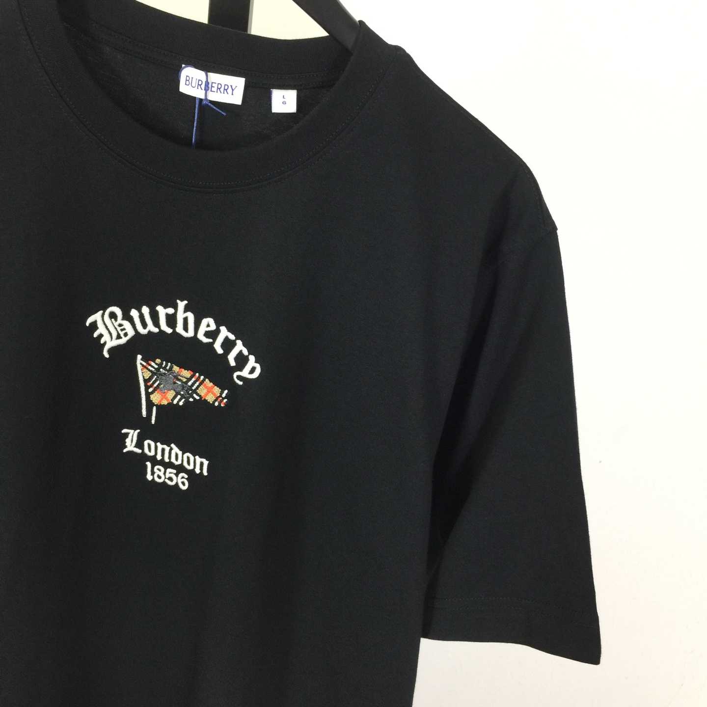 Burberry Check Flag Cotton T-shirt - FashionPlug