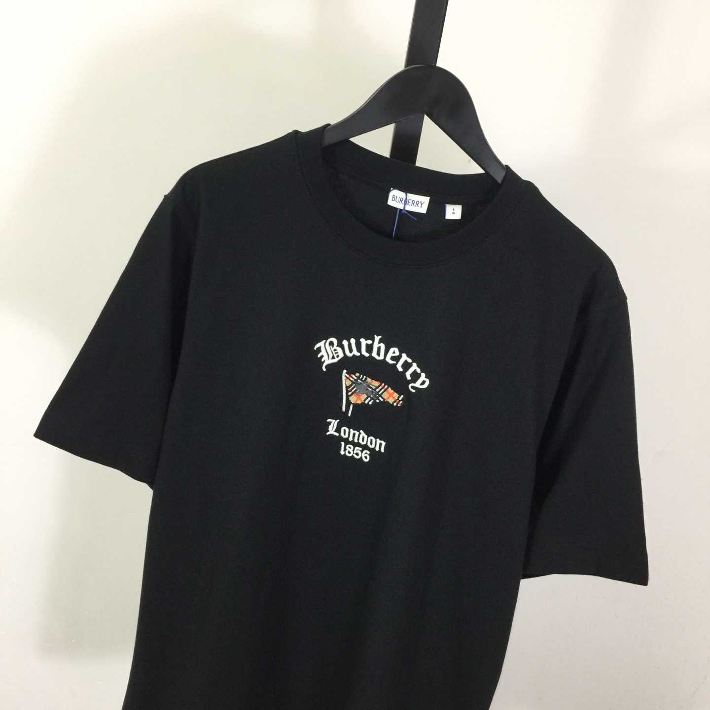 Burberry Check Flag Cotton T-shirt - FashionPlug