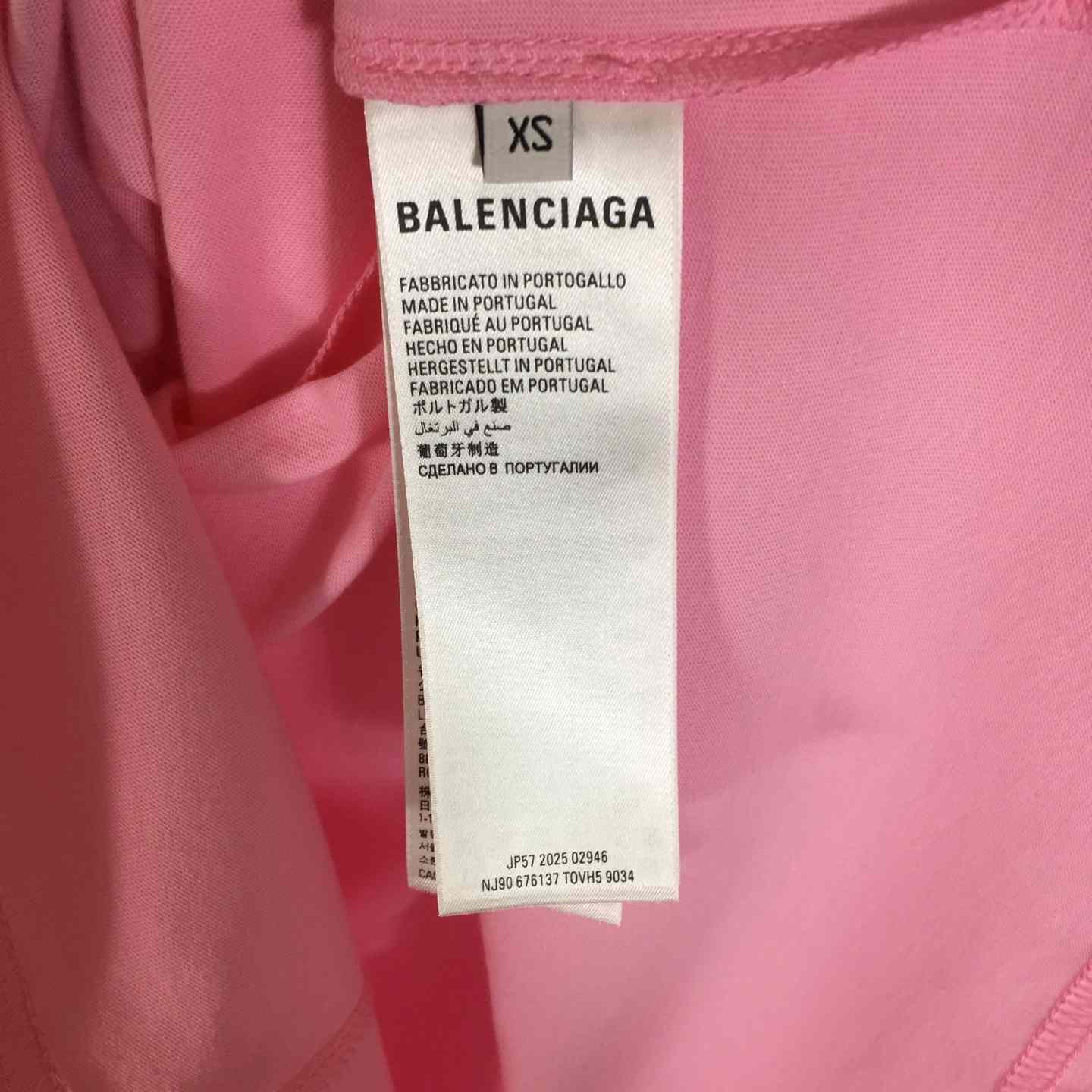 Balenciaga Vintage Surfer Oversized T-Shirt in old pink dry jersey - FashionPlug