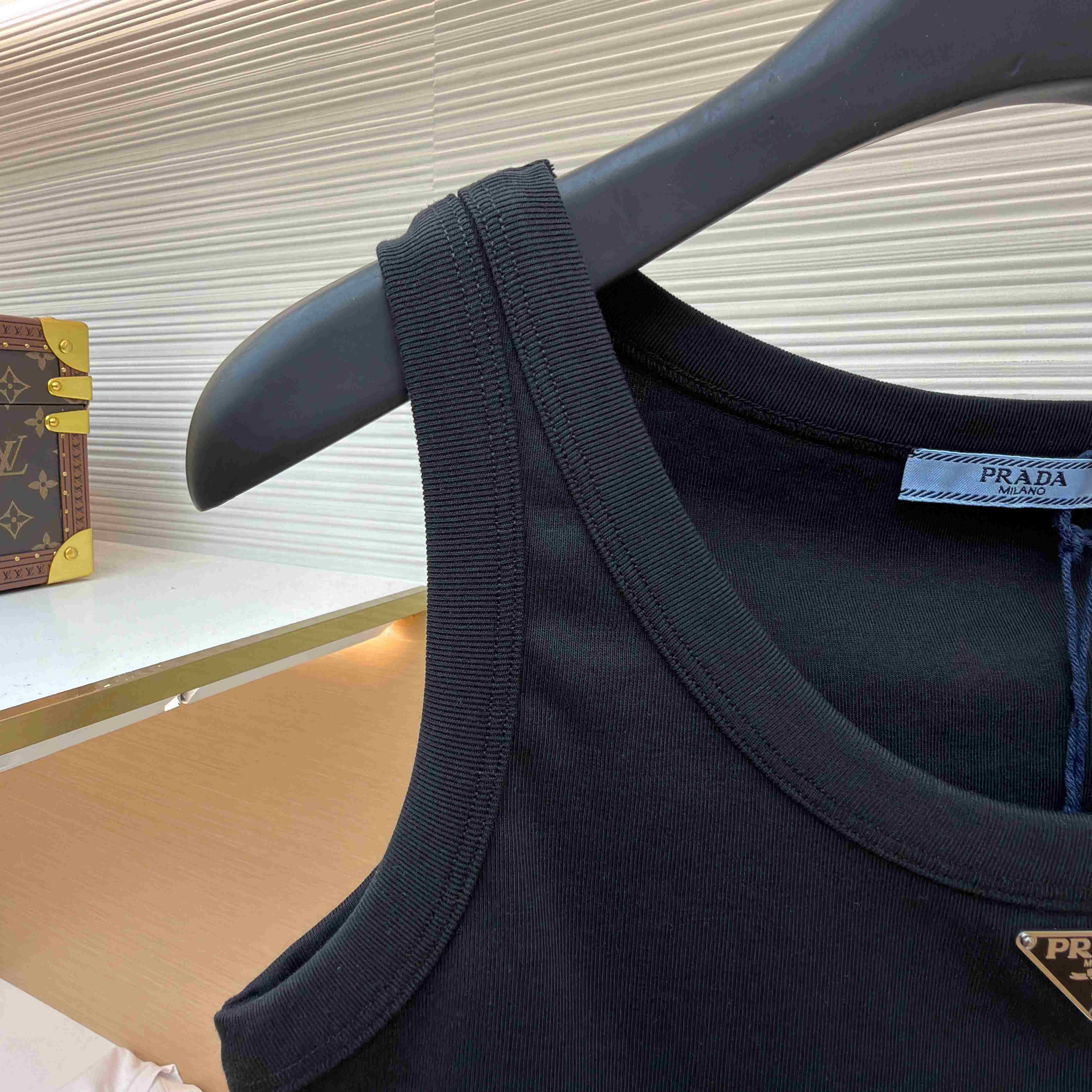 Prada Jersey Cropped Top - FashionPlug