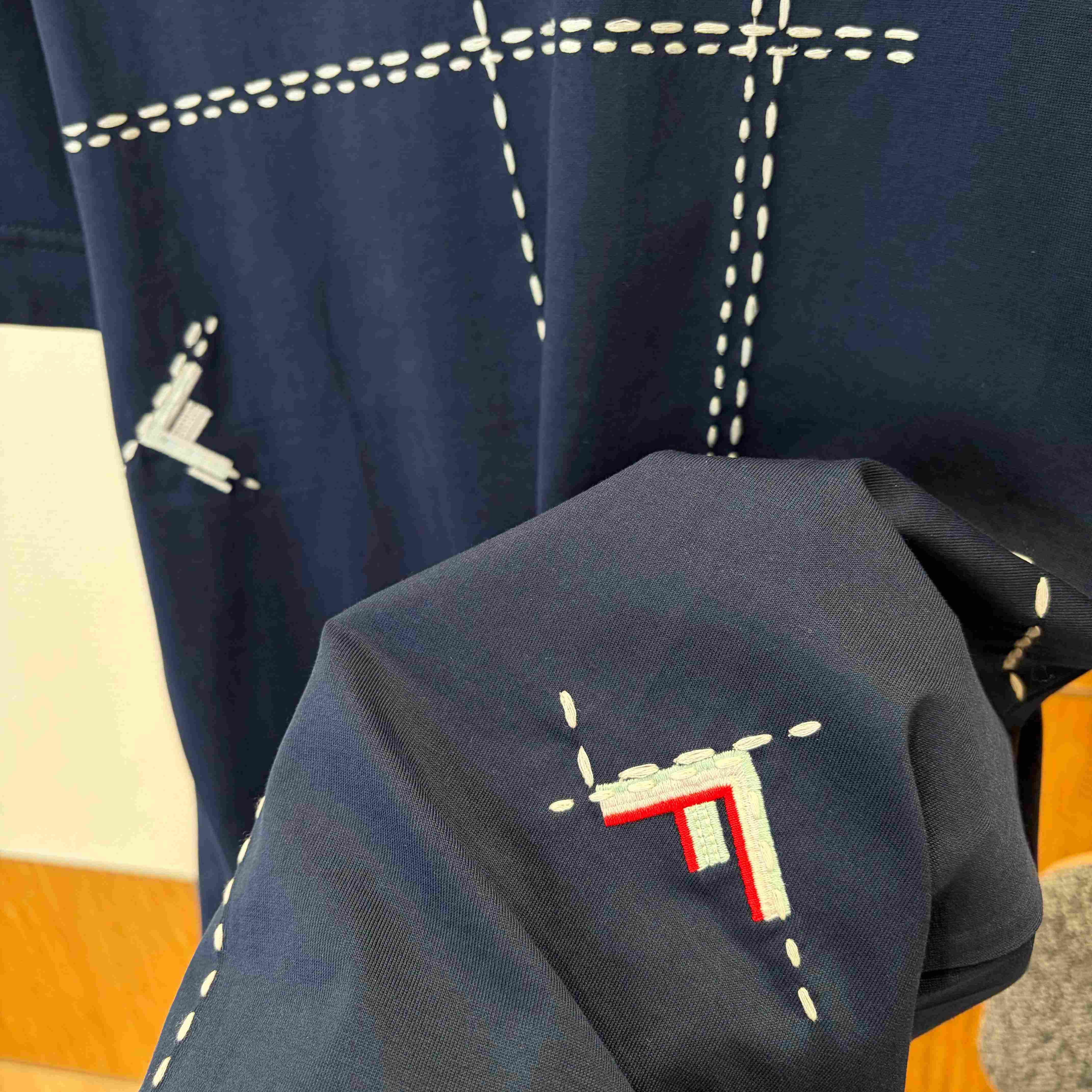 Fendi Dark Blue Cotton T-shirt - FashionPlug