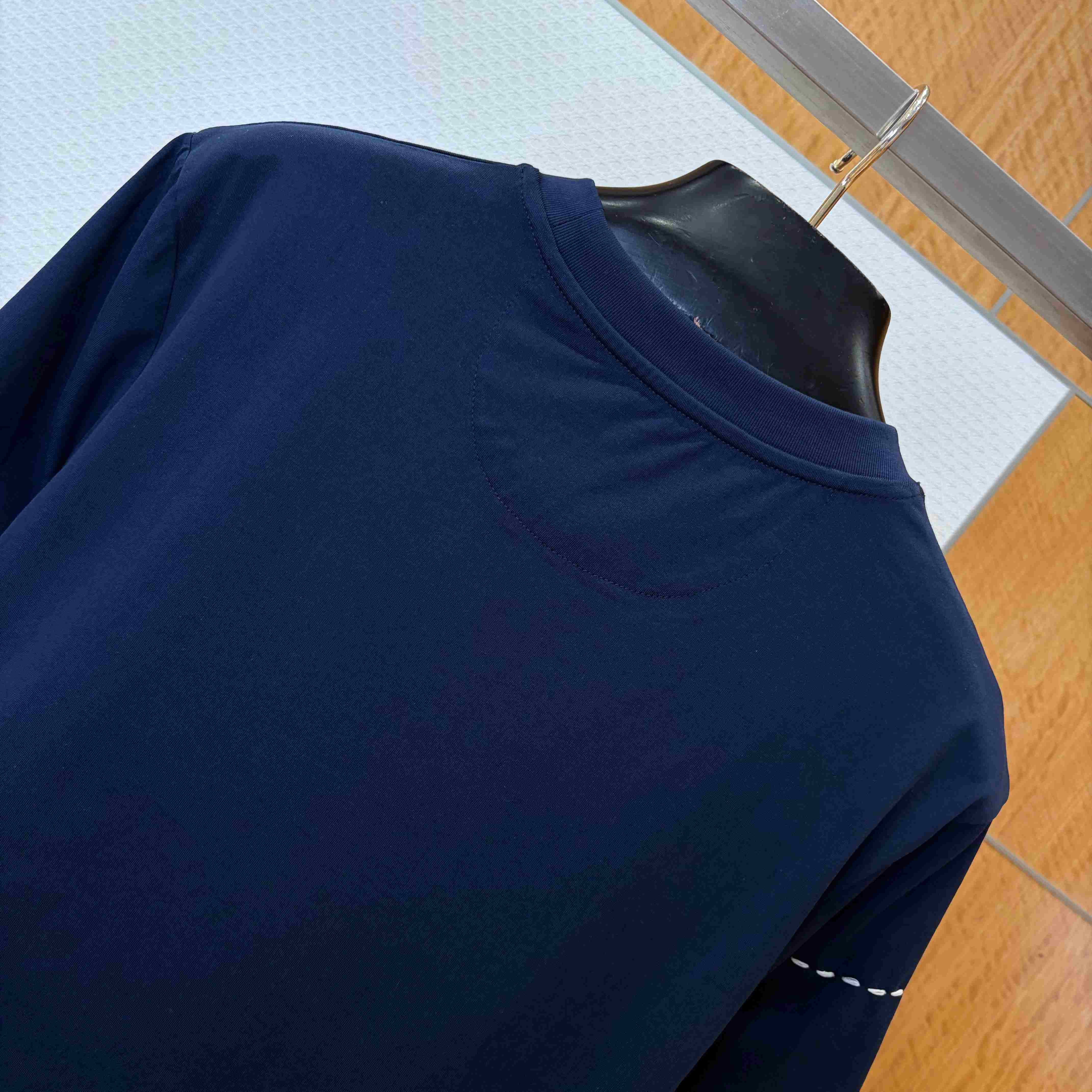 Fendi Dark Blue Cotton T-shirt - FashionPlug