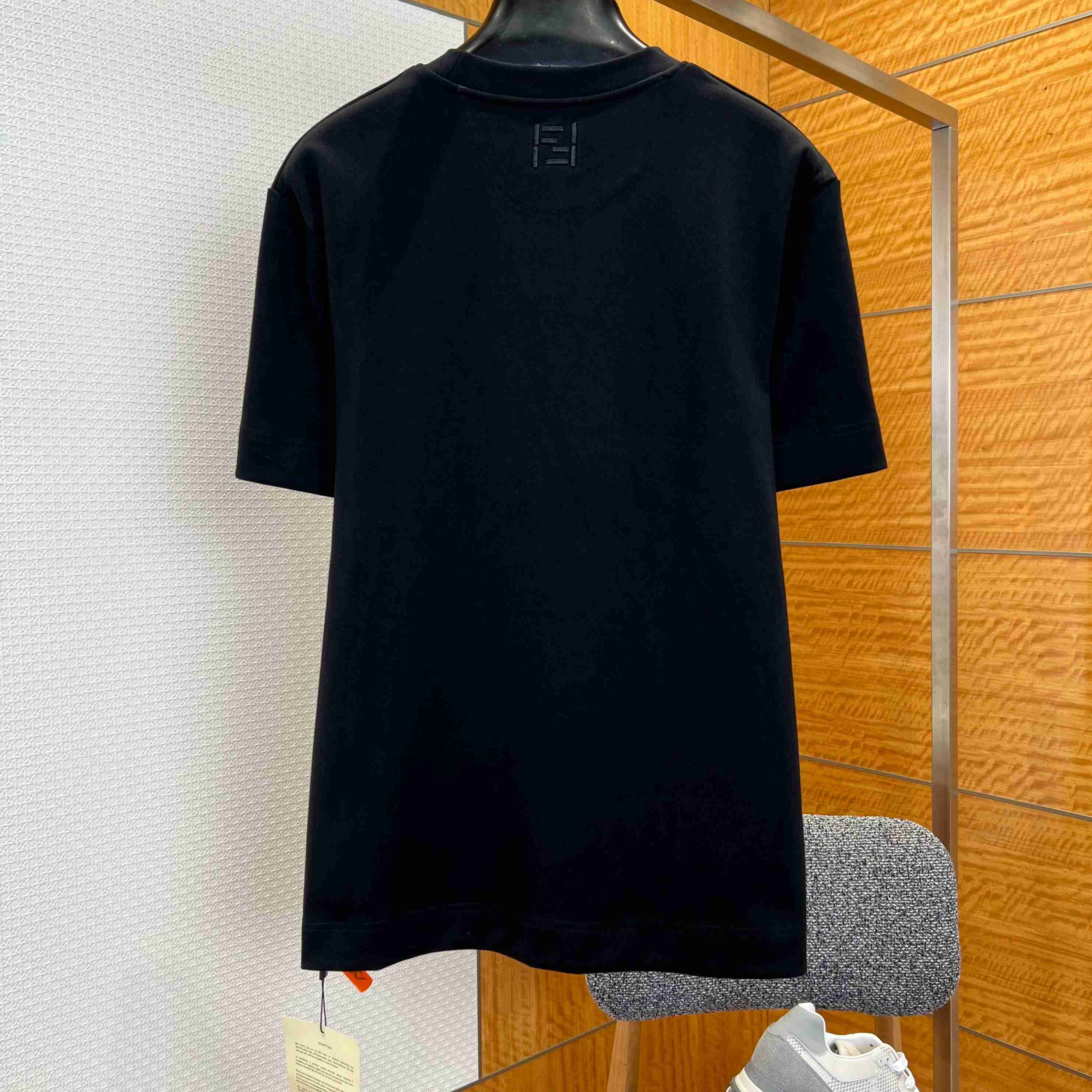 Fendi Black Cotton T-shirt - FashionPlug