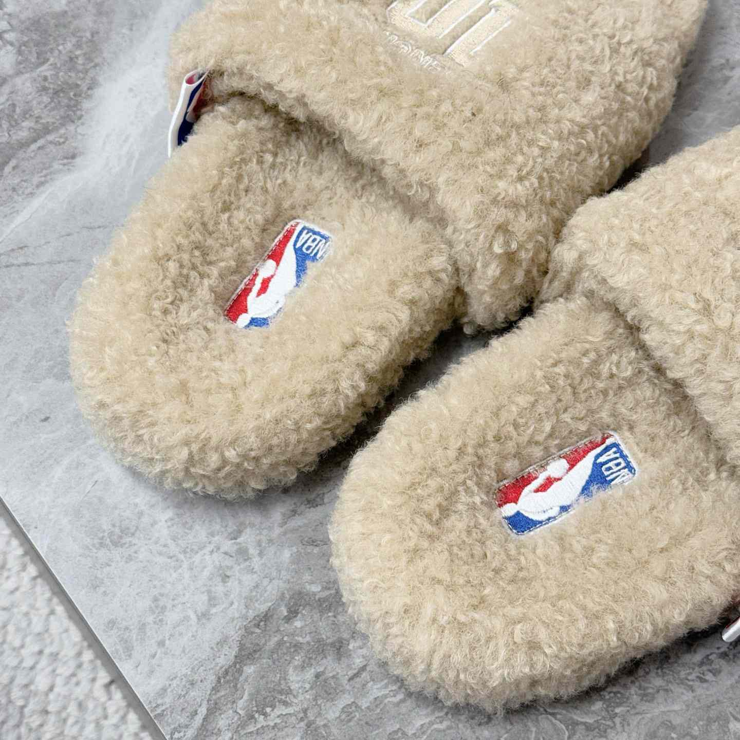 Balenciaga | Nba Collaboration Furry Open Mule - FashionPlug
