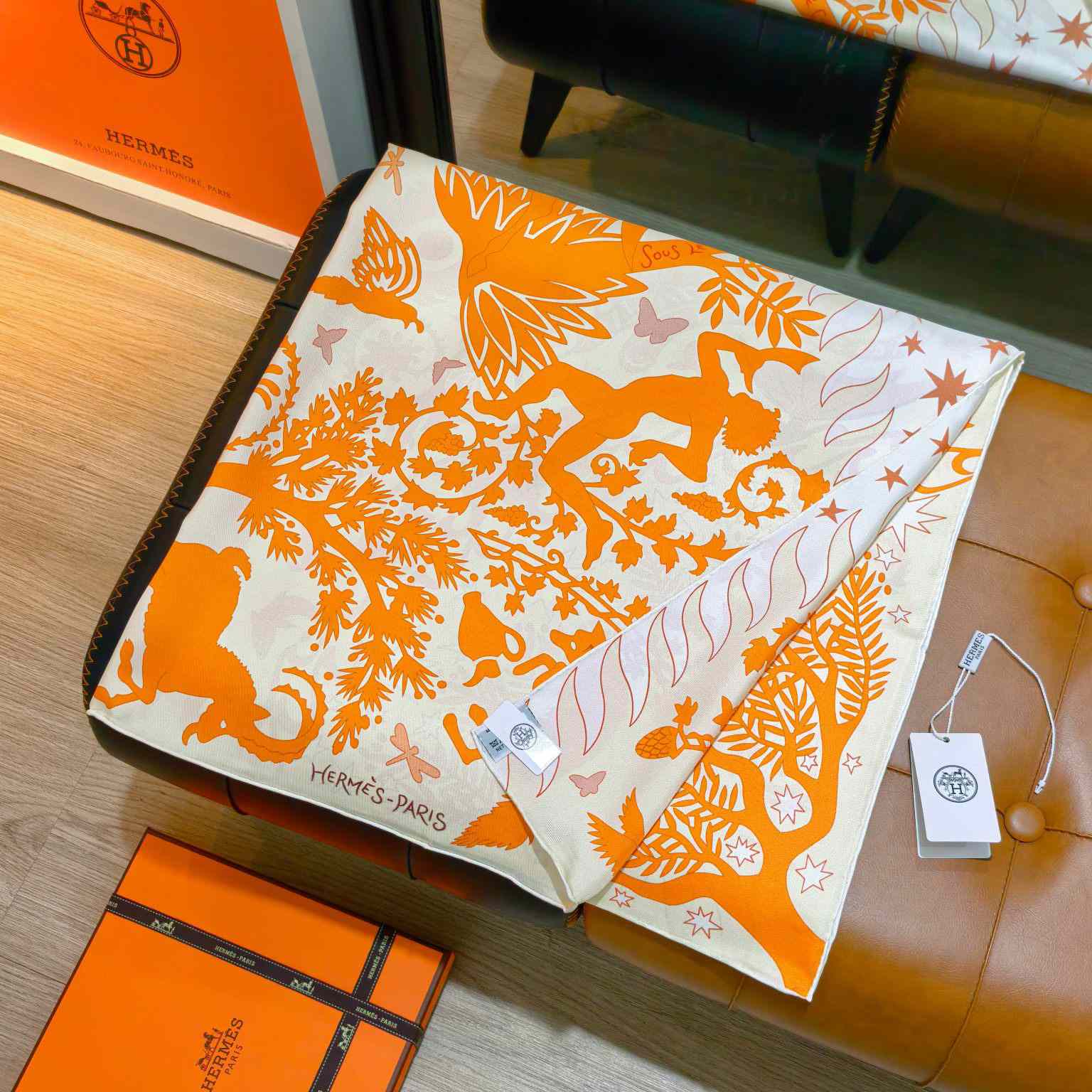 Hermes Sous le Charme D'Orphee Detail Scarf  - FashionPlug