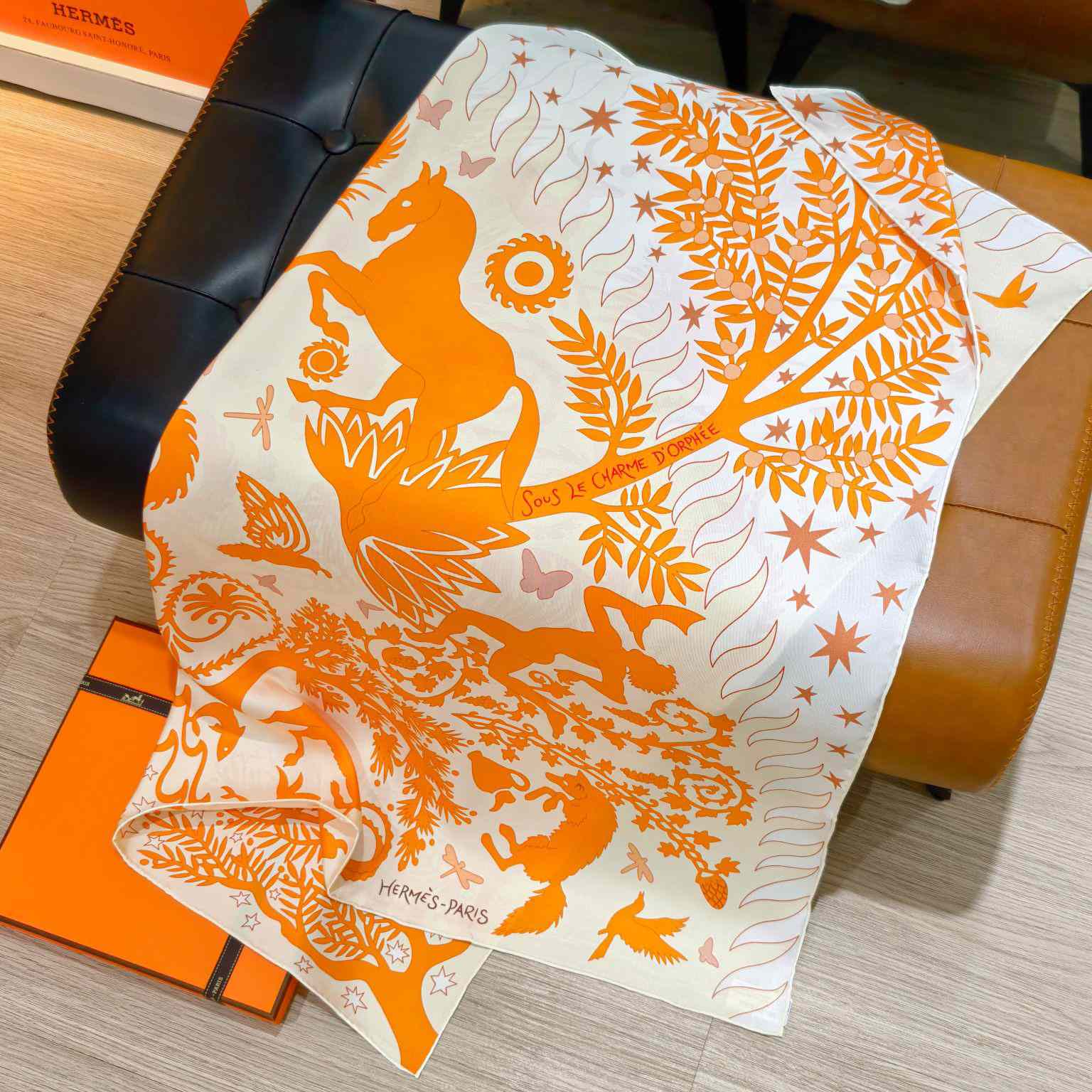 Hermes Sous le Charme D'Orphee Detail Scarf  - FashionPlug