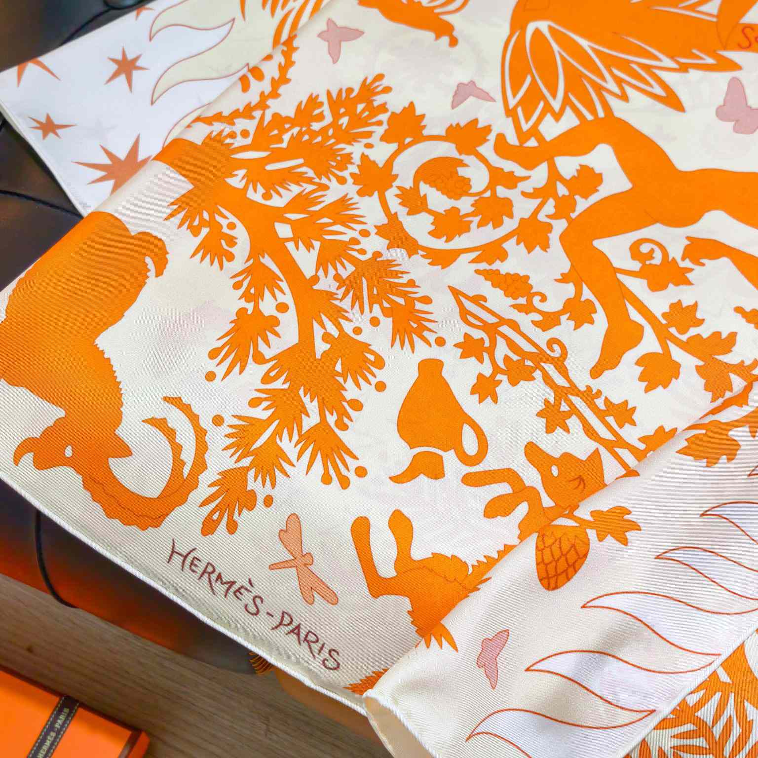 Hermes Sous le Charme D'Orphee Detail Scarf  - FashionPlug