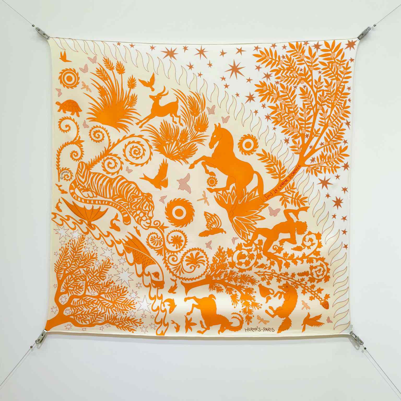 Hermes Sous le Charme D'Orphee Detail Scarf  - FashionPlug