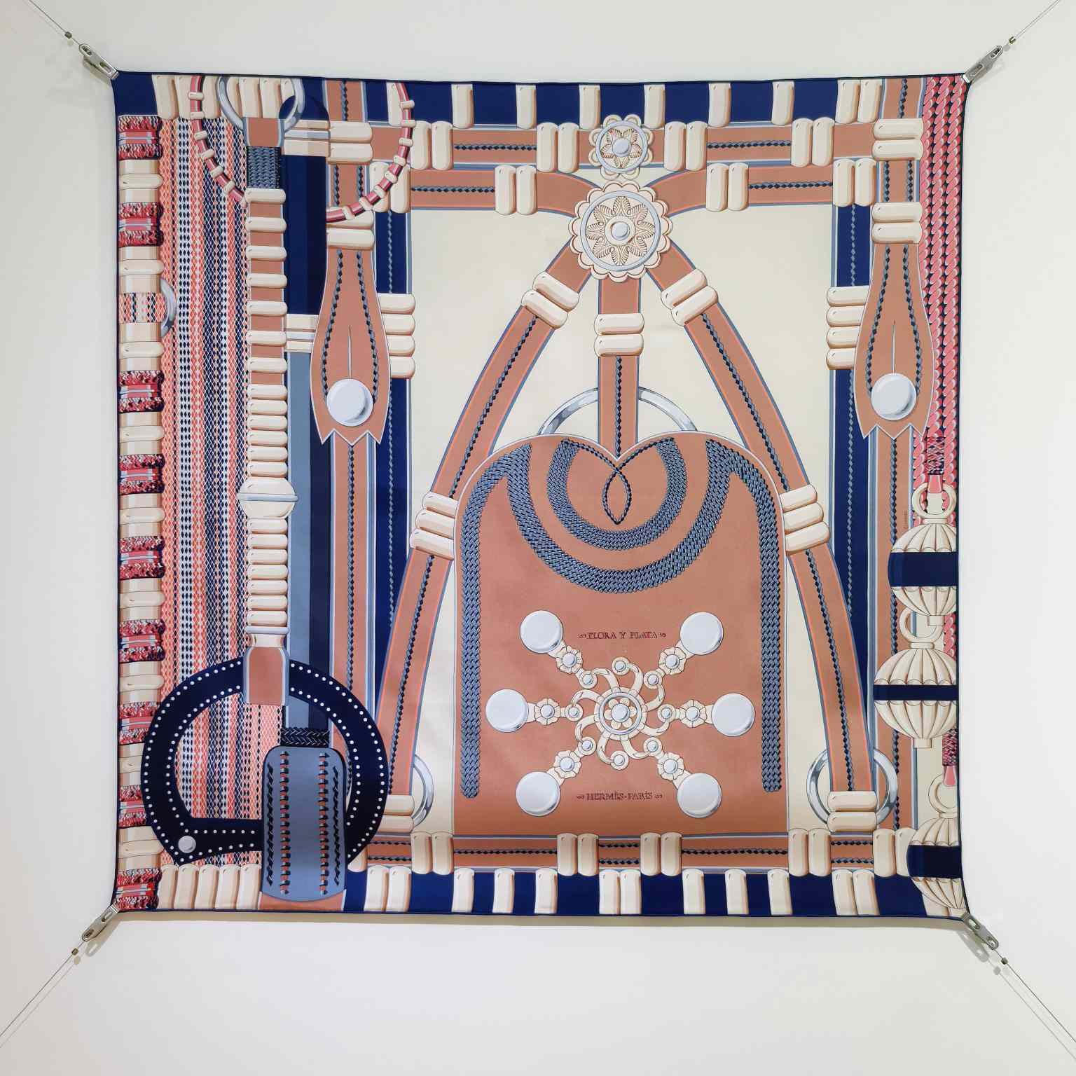 Hermes Flora Y Plata Scarf 90 - FashionPlug