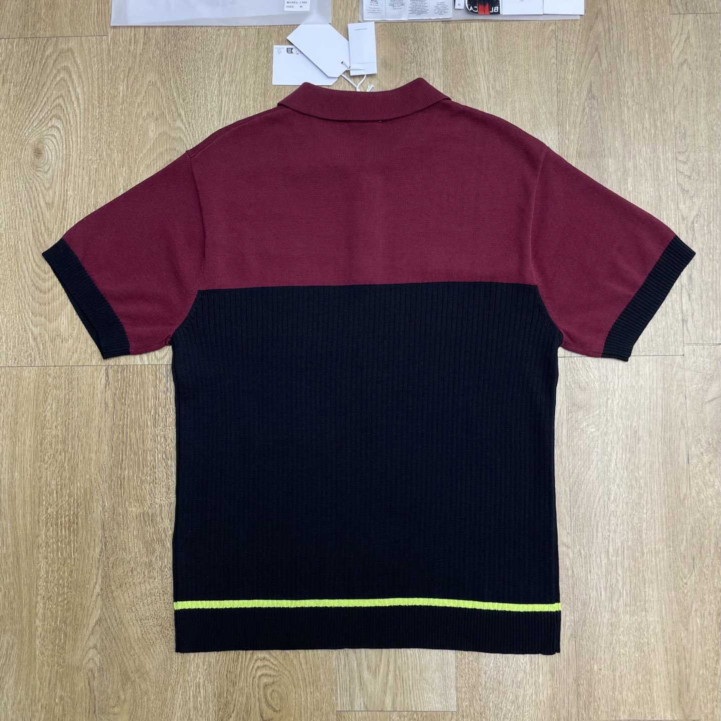 Casablanca  Stripe Merino Knit Polo D0204 - FashionPlug