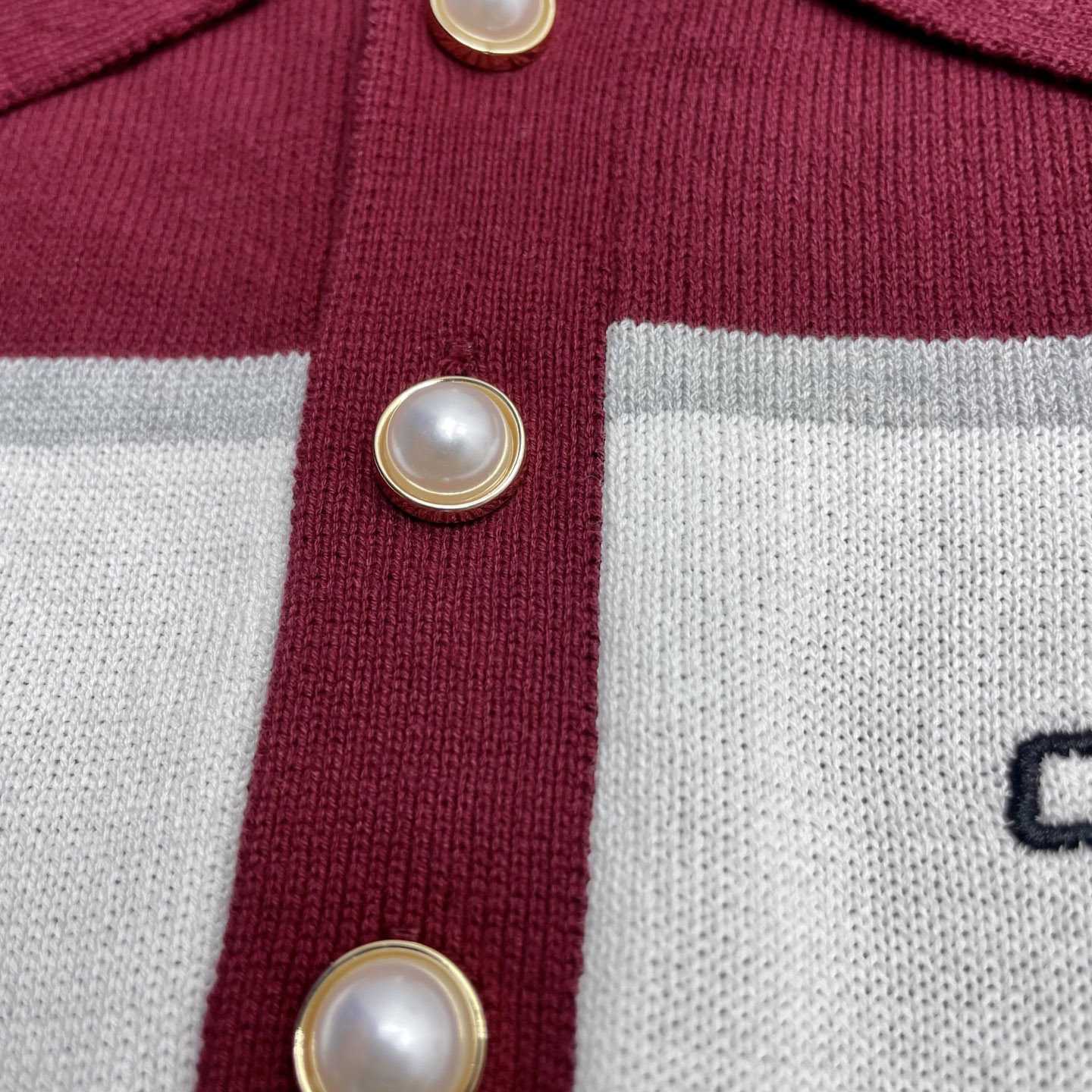 Casablanca  Stripe Merino Knit Polo D0204 - FashionPlug