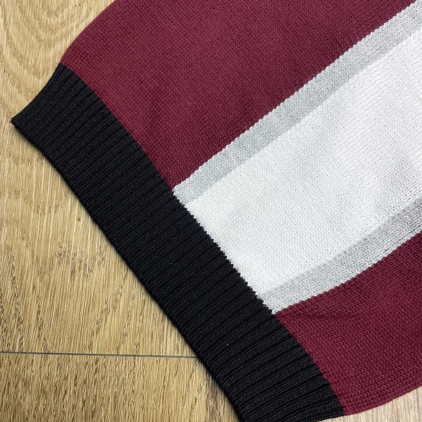 Casablanca  Stripe Merino Knit Polo D0204 - FashionPlug