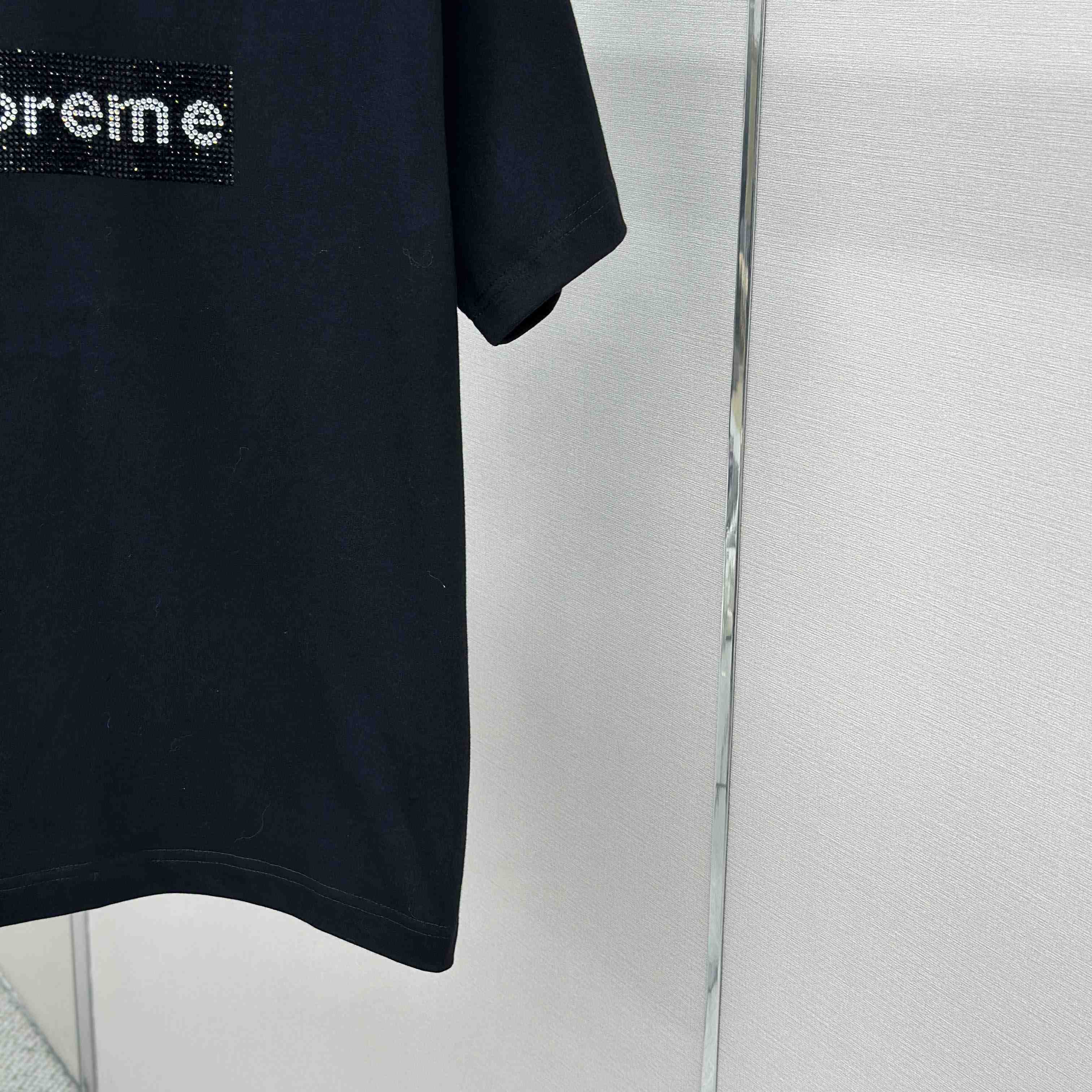 Supreme x Swarovski Box Logo T-Shirt - FashionPlug