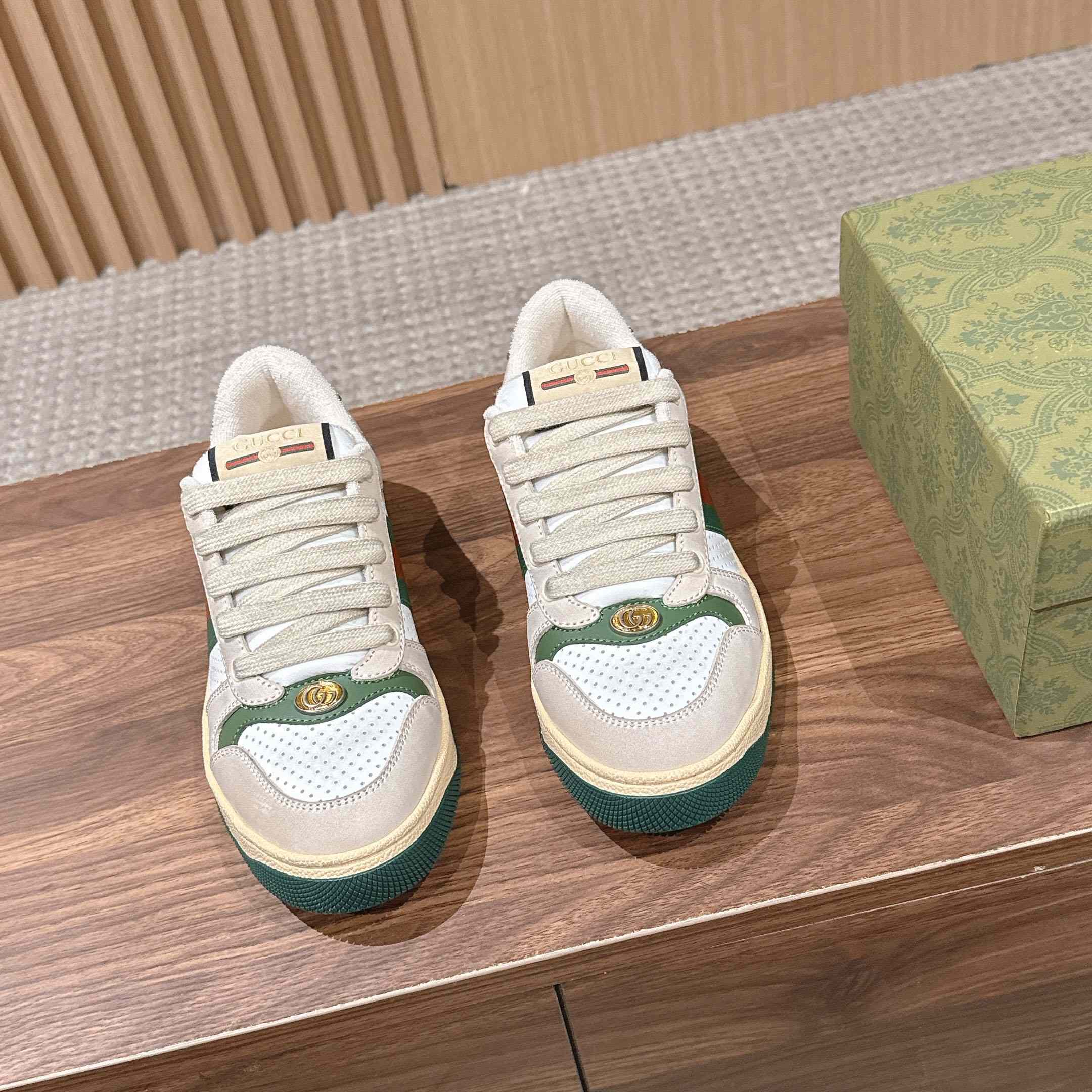 Gucci Screener Distressed 'Green Orange' - FashionPlug