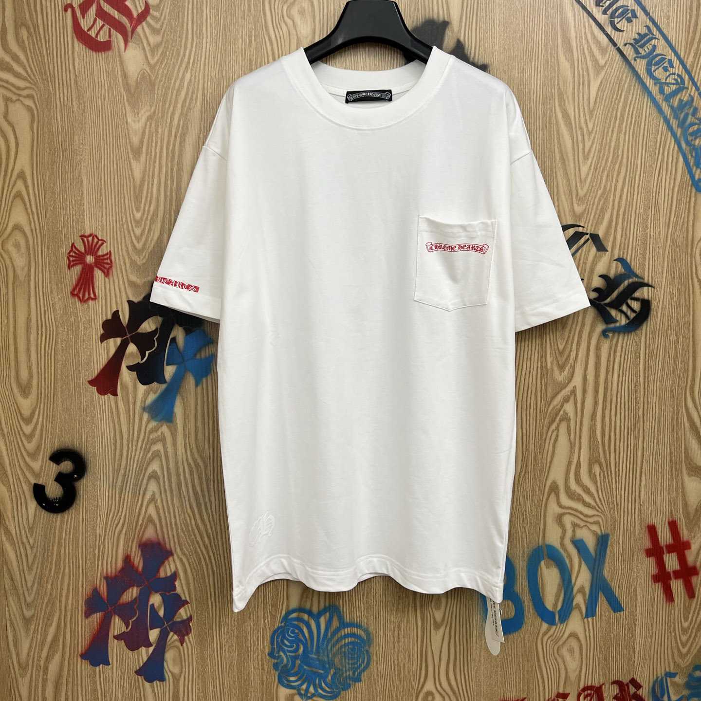 Chrome Hearts Vertical Logo T-Shirt  'White' - FashionPlug