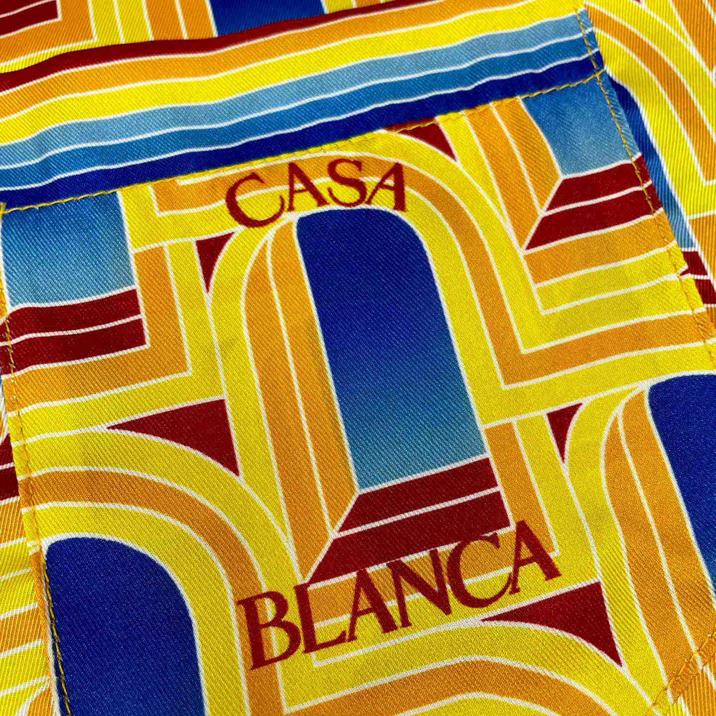Casablanca L'Arche De Jour Cuban Collar Silk Shirt 'Multicolor' c557 - FashionPlug