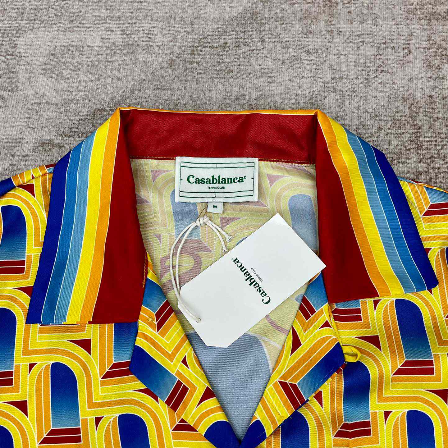 Casablanca L'Arche De Jour Cuban Collar Silk Shirt 'Multicolor' c557 - FashionPlug