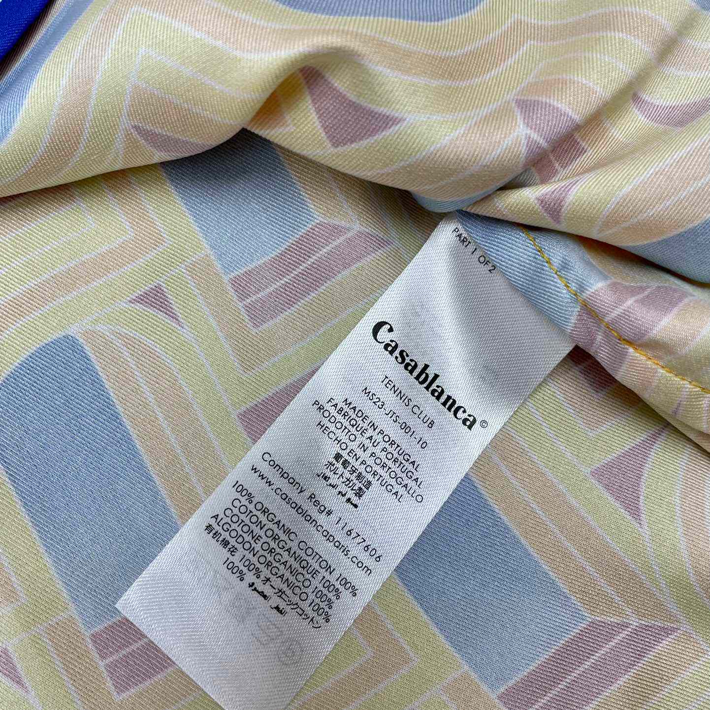 Casablanca L'Arche De Jour Cuban Collar Silk Shirt 'Multicolor' c557 - FashionPlug