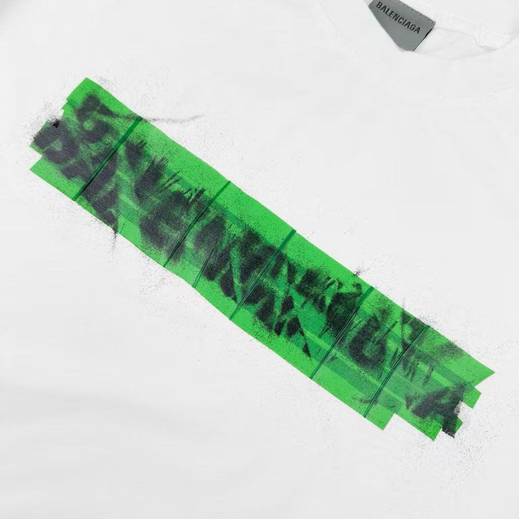 Balenciaga Messy Spray T-shirt In Cotton - FashionPlug