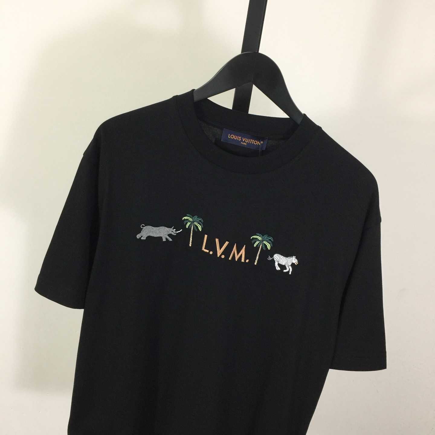 Louis Vuitton Logo Cotton T-Shirt  - FashionPlug