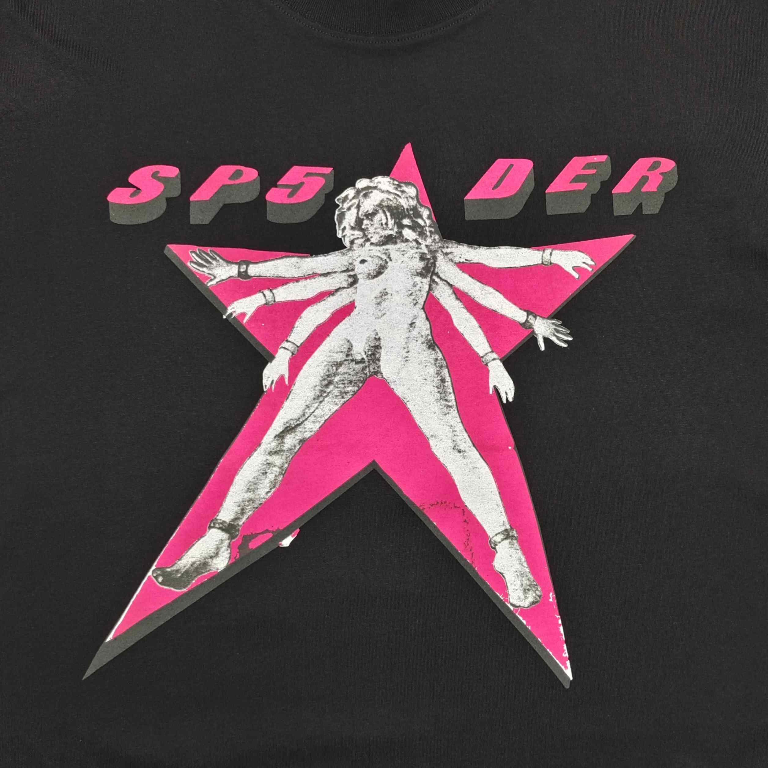 Sp5der Star Girl Tee 'Black' - FashionPlug