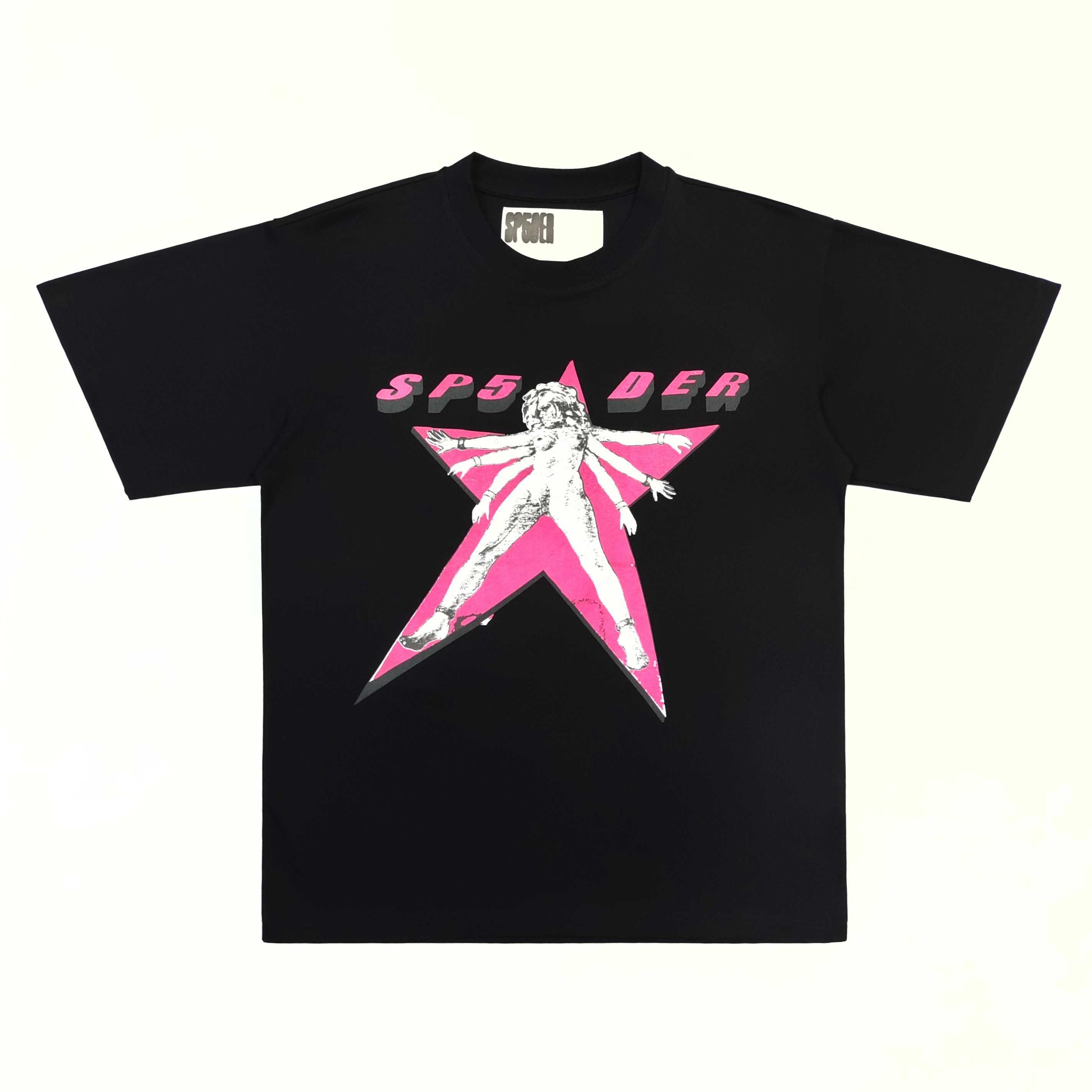 Sp5der Star Girl Tee 'Black' - FashionPlug