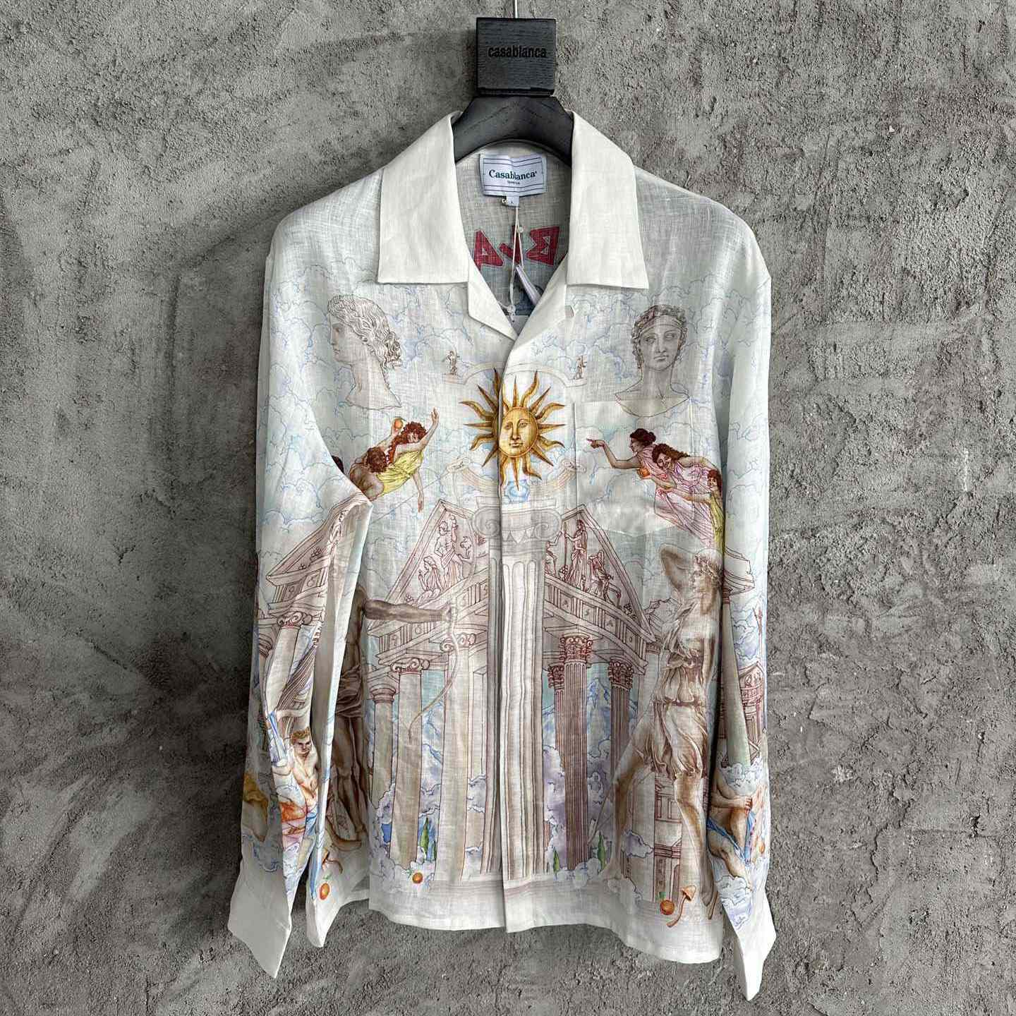 Casablanca Le Temple Du Savoir Linen Shirt - FashionPlug