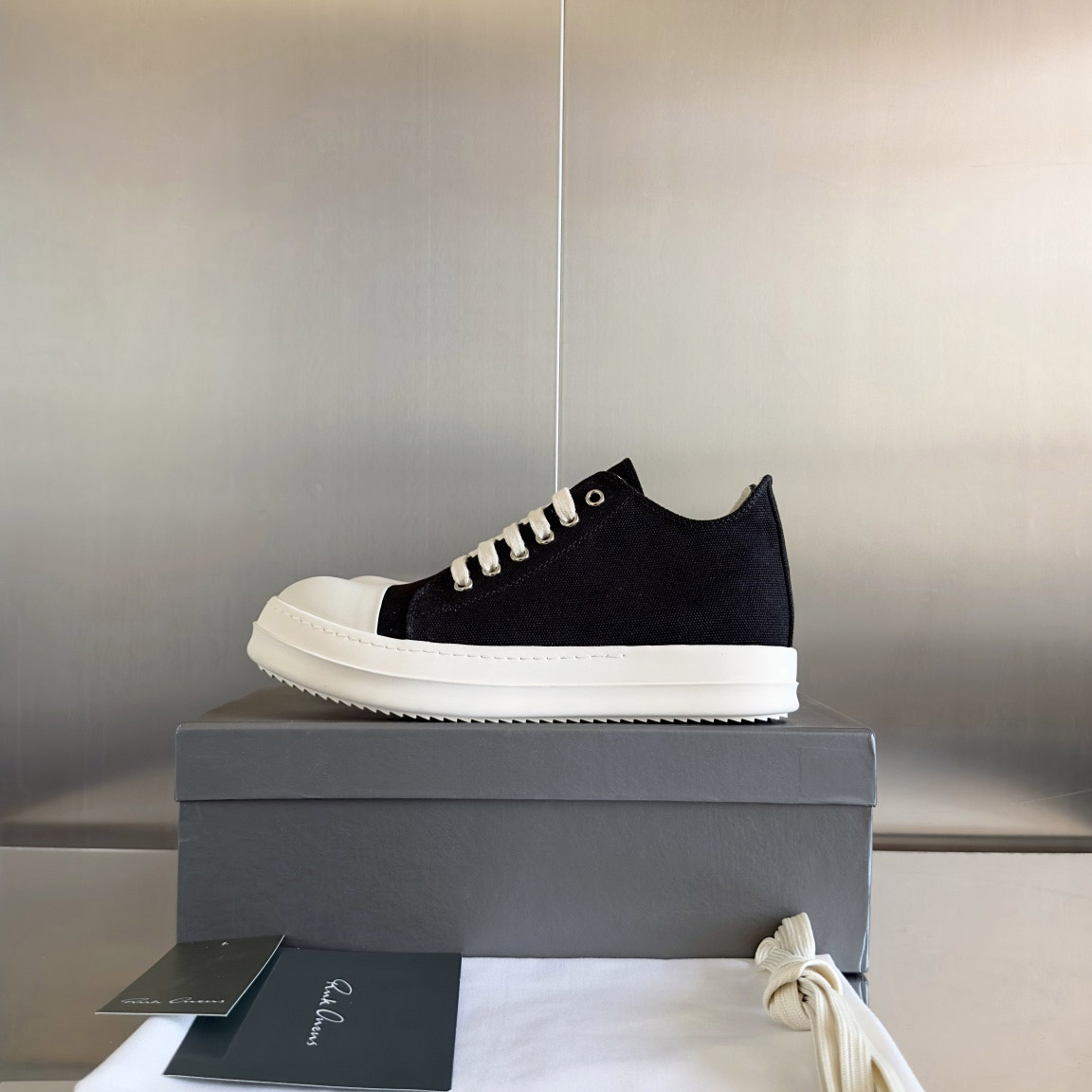 Rick Owens Drkshdw Ramones Canvas Low - FashionPlug