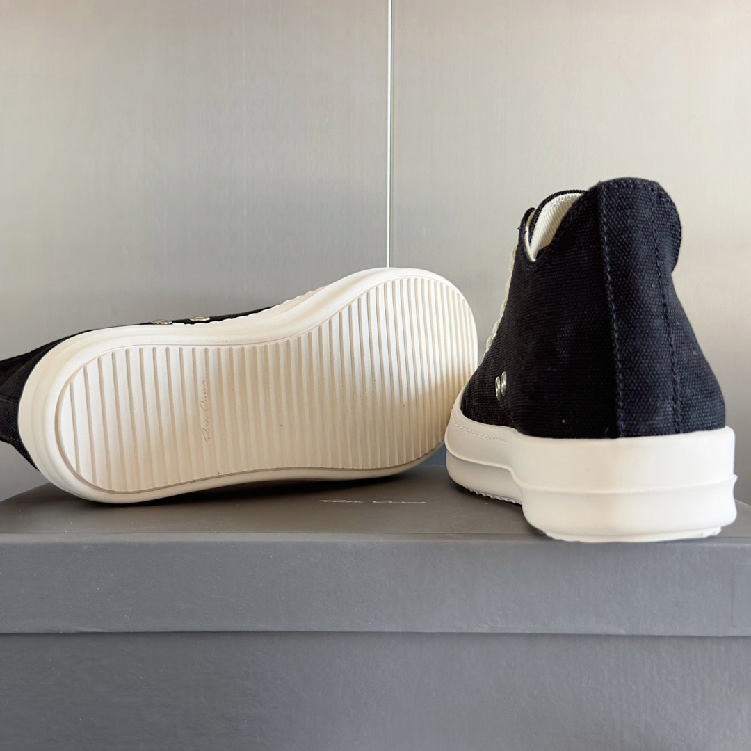 Rick Owens Drkshdw Ramones Canvas Low - FashionPlug