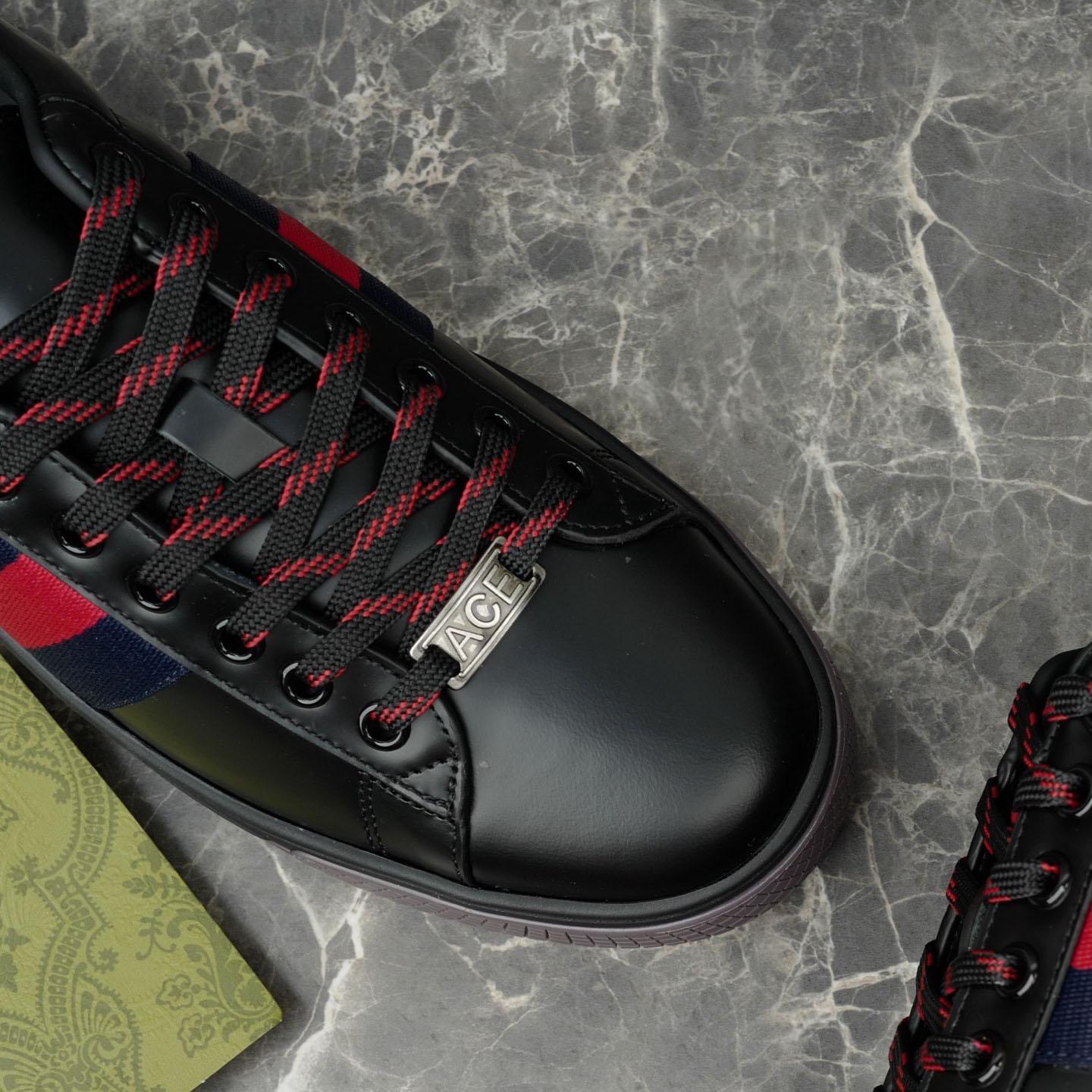 Gucci Ace Sneaker With Web - FashionPlug
