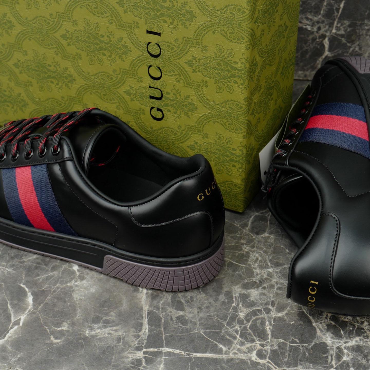 Gucci Ace Sneaker With Web - FashionPlug