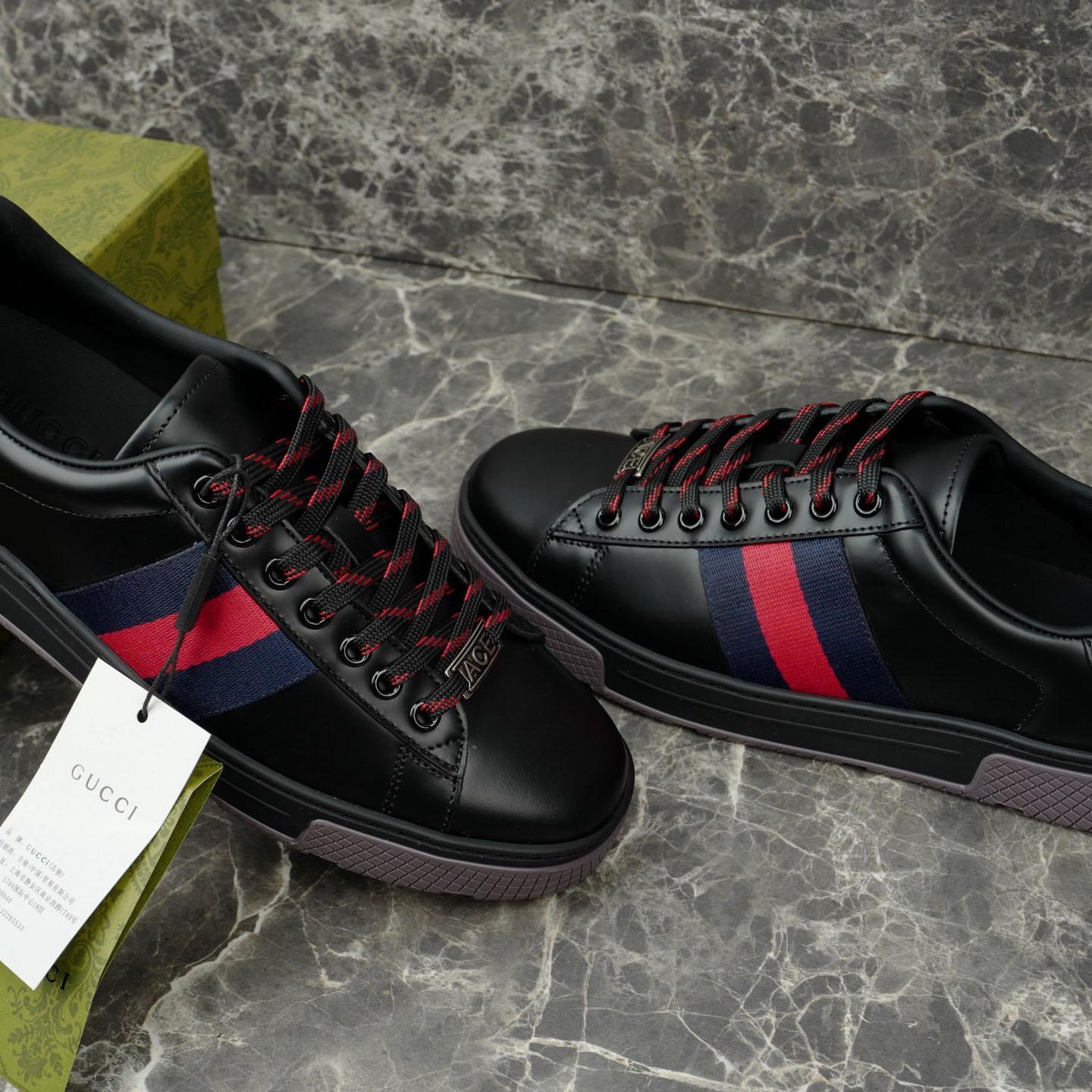 Gucci Ace Sneaker With Web - FashionPlug