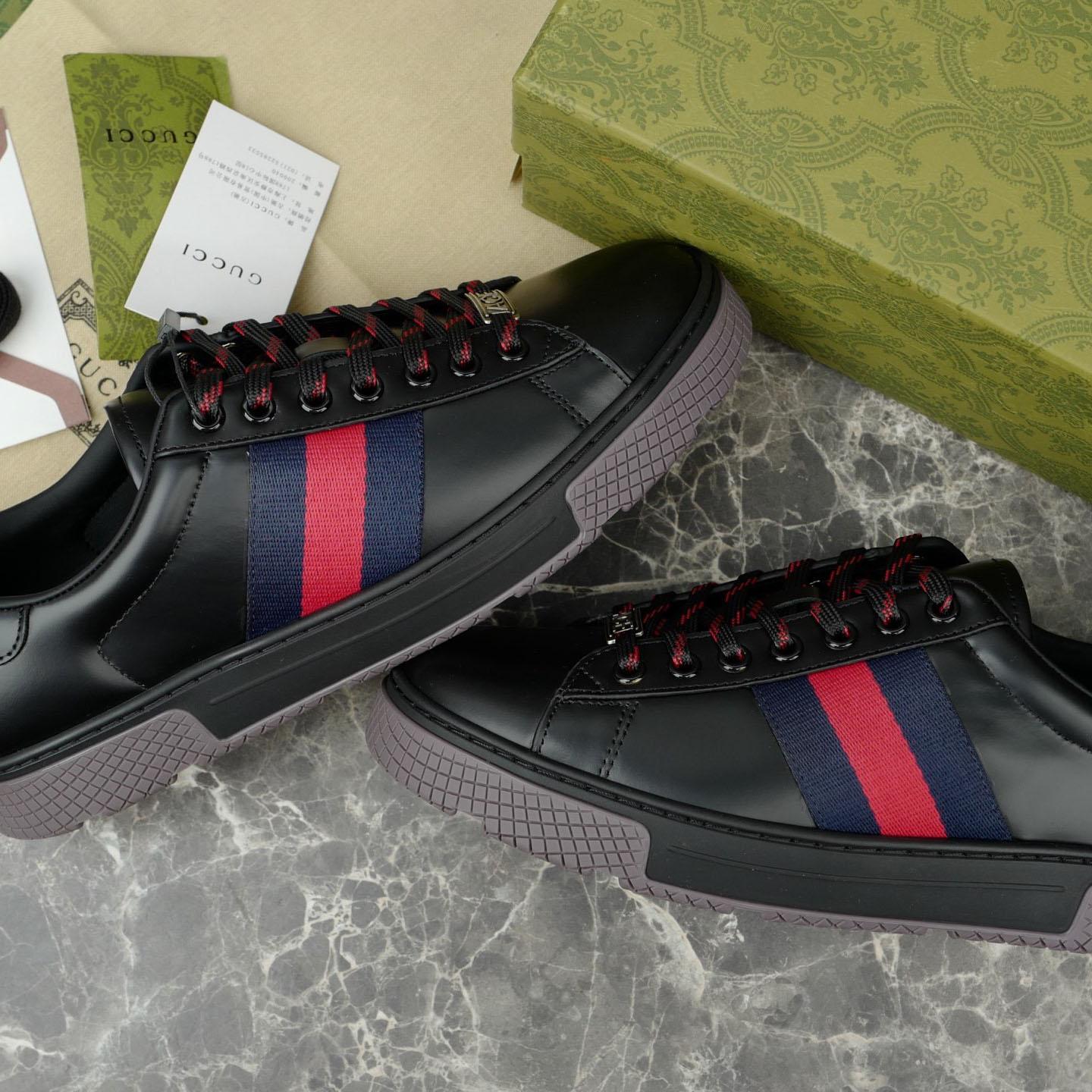 Gucci Ace Sneaker With Web - FashionPlug