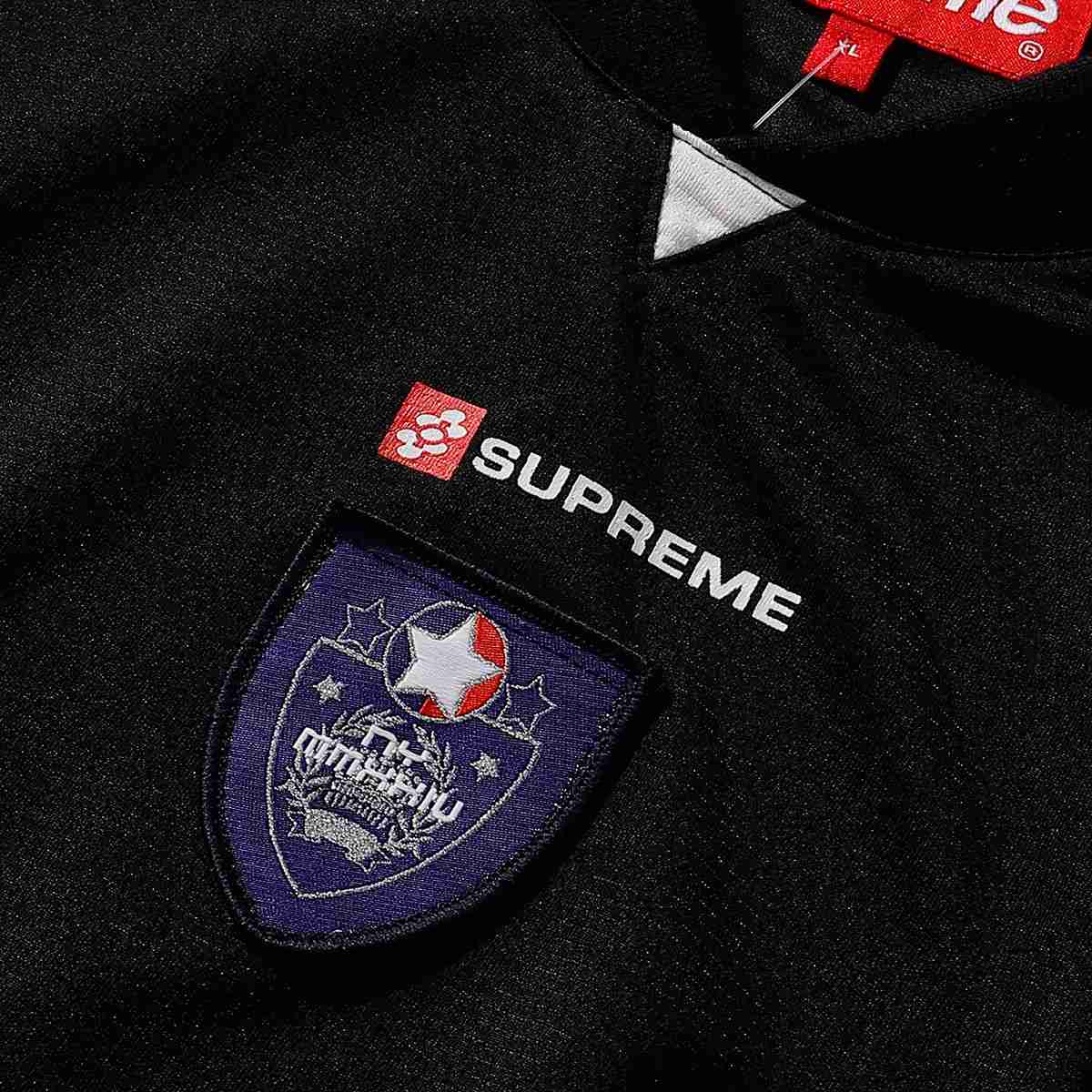 Supreme Crest Soccer Jersey 'Black' - FashionPlug