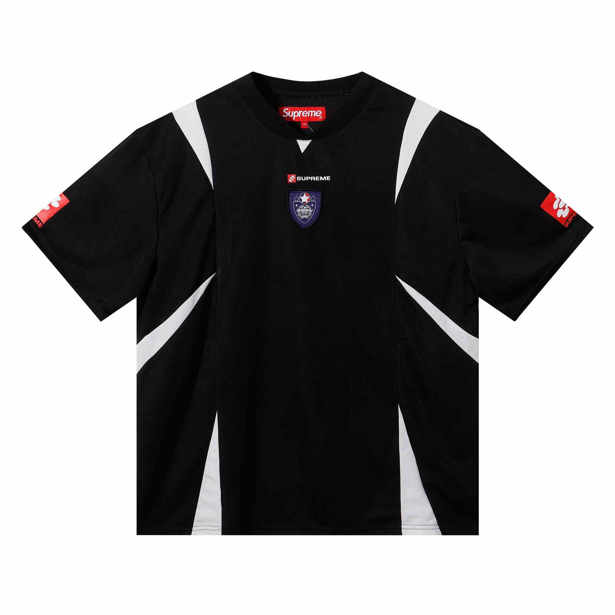 Supreme Crest Soccer Jersey 'Black' - FashionPlug