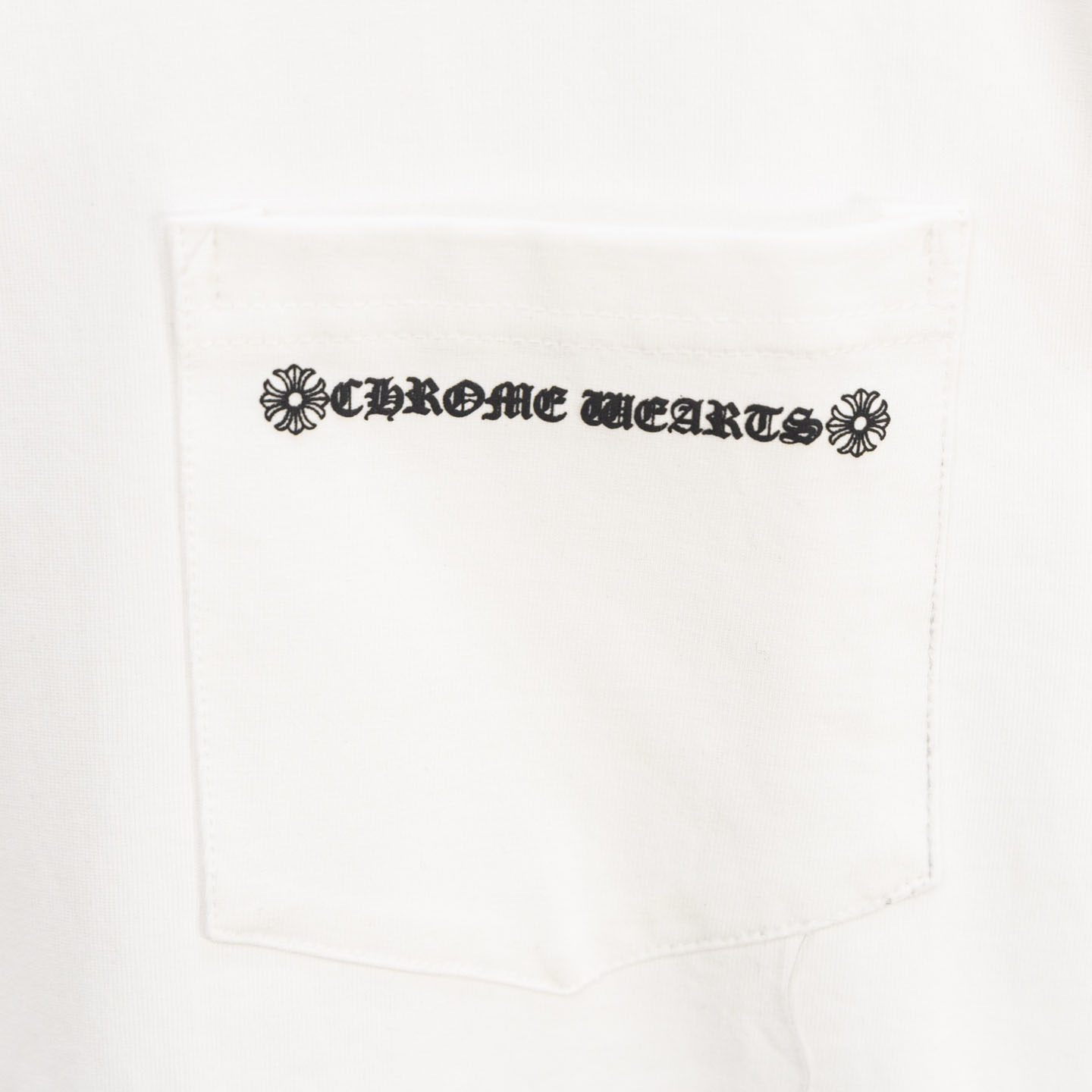 Chrome Hearts Cemetery Cross Tire Tracks T-Shirt 'White' - FashionPlug