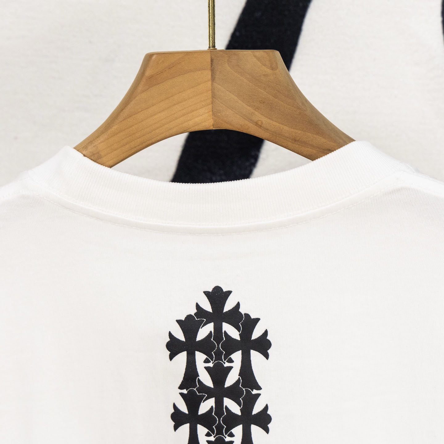 Chrome Hearts Cemetery Cross Tire Tracks T-Shirt 'White' - FashionPlug