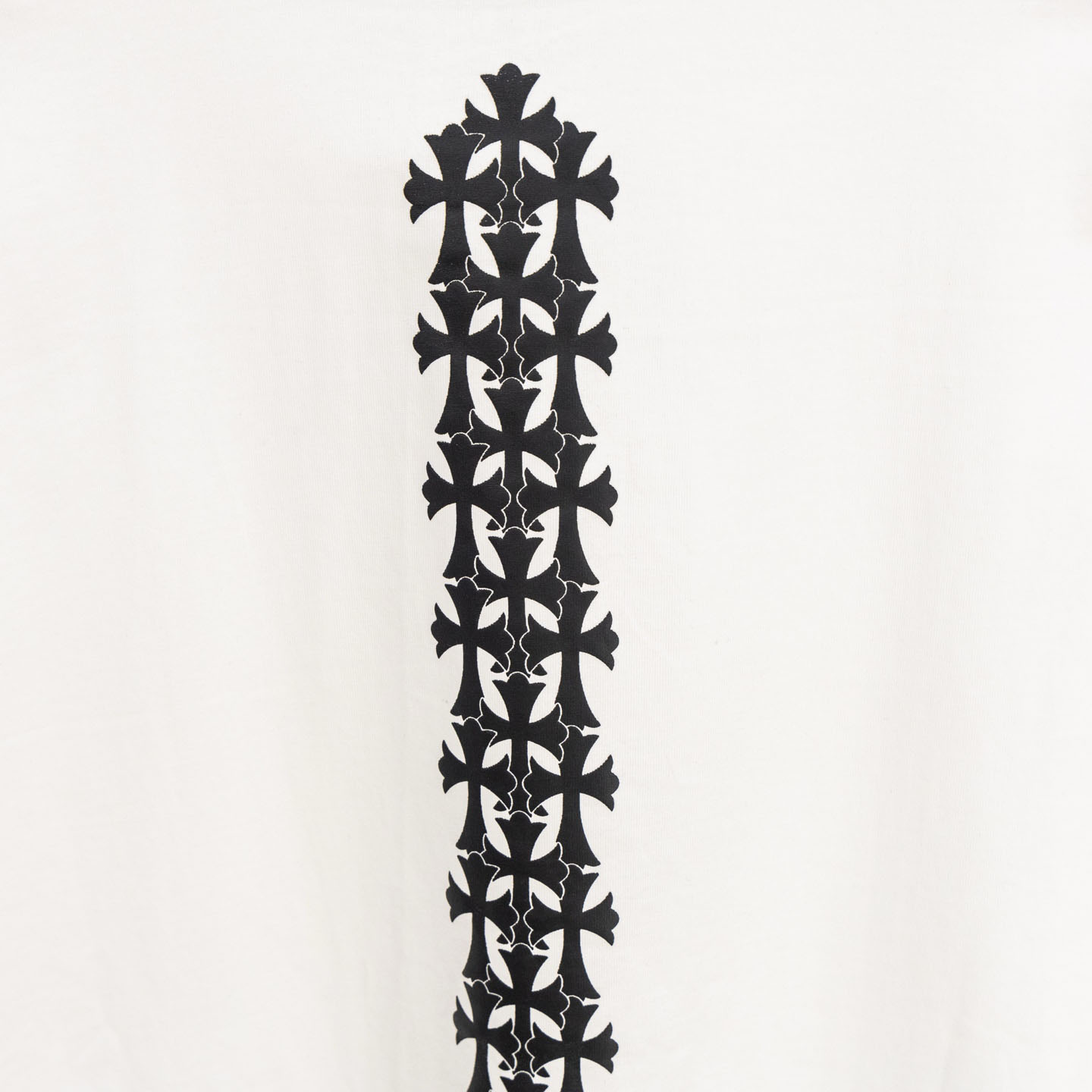 Chrome Hearts Cemetery Cross Tire Tracks T-Shirt 'White' - FashionPlug