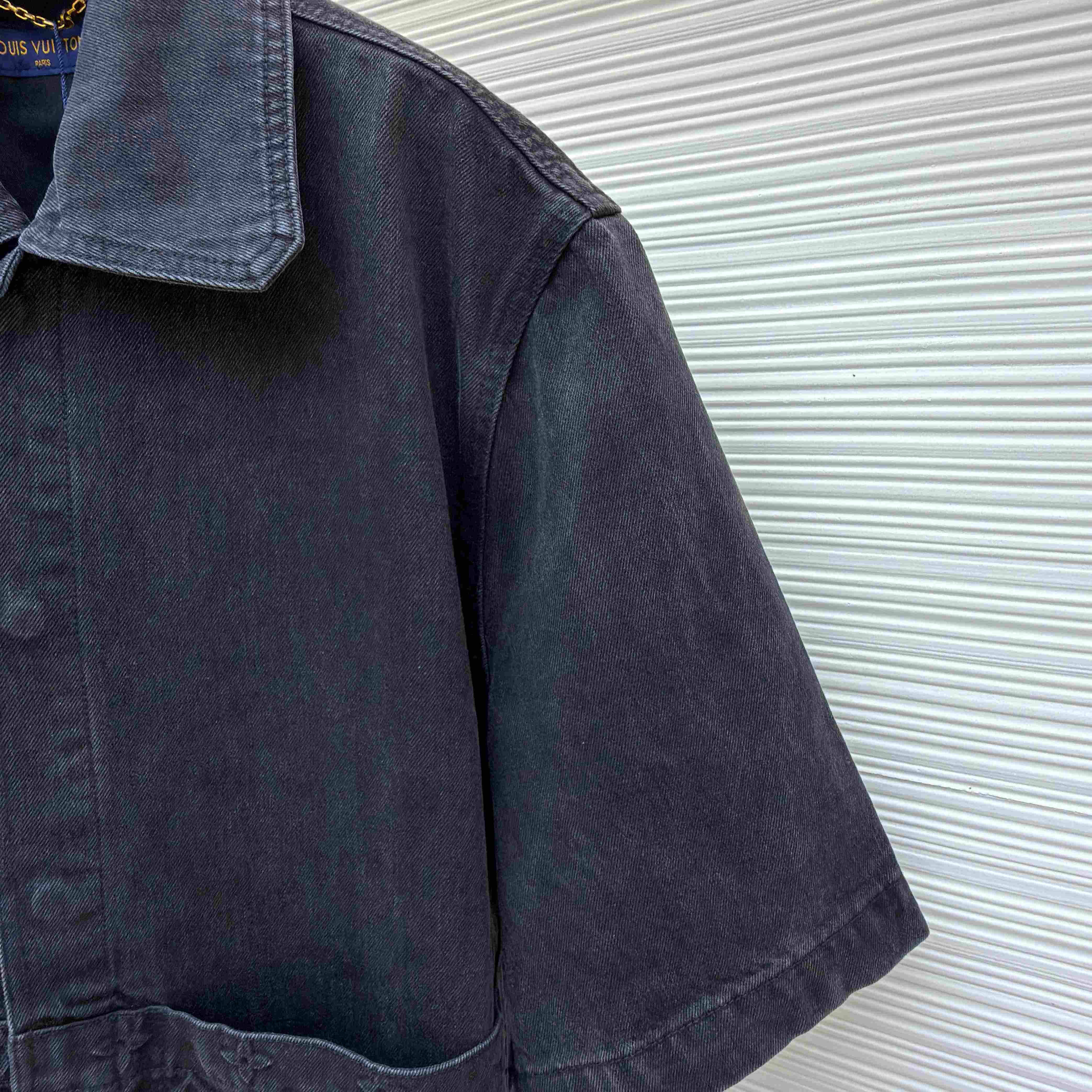 Louis Vuitton Short Sleeve Denim Workwear Shirt - FashionPlug