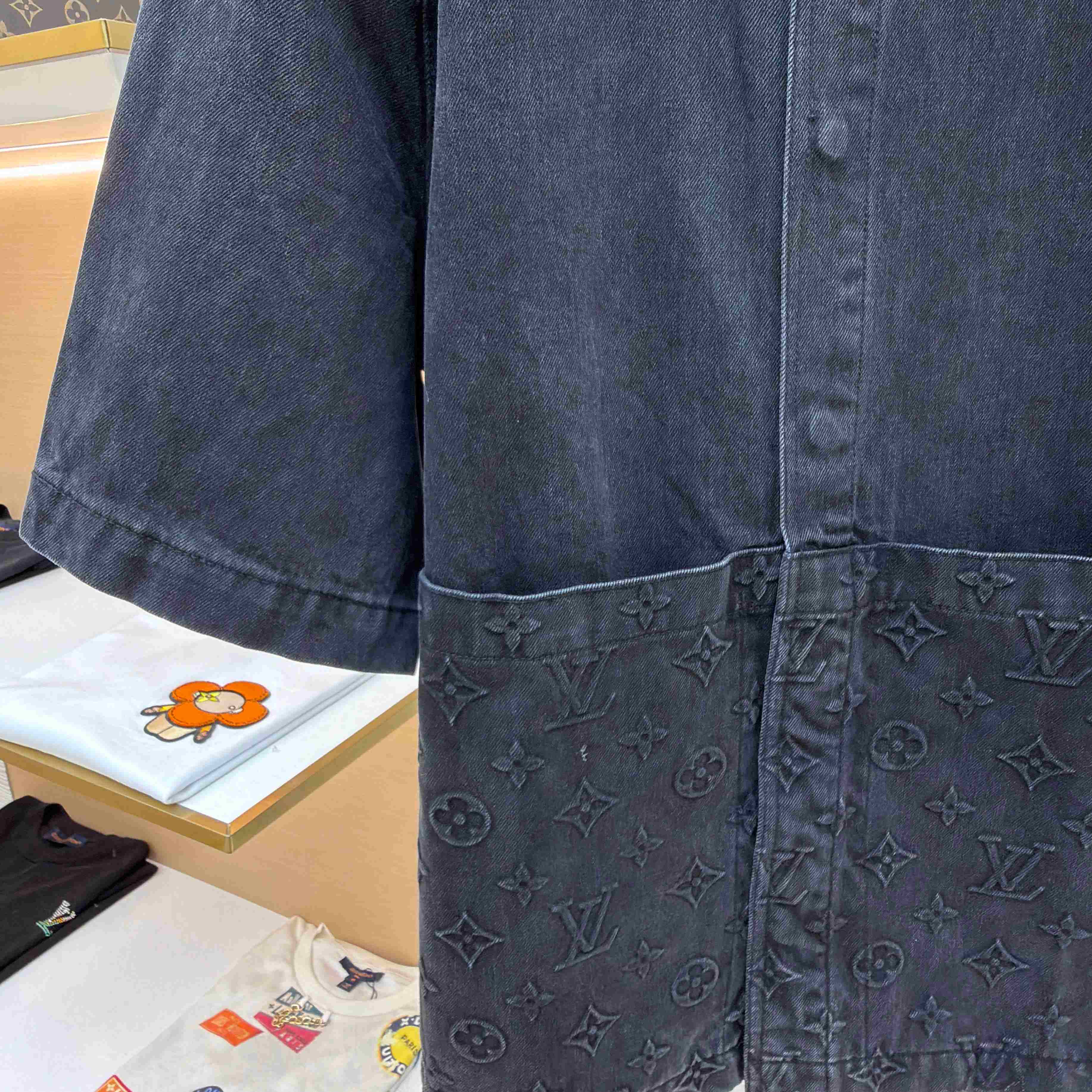 Louis Vuitton Short Sleeve Denim Workwear Shirt - FashionPlug