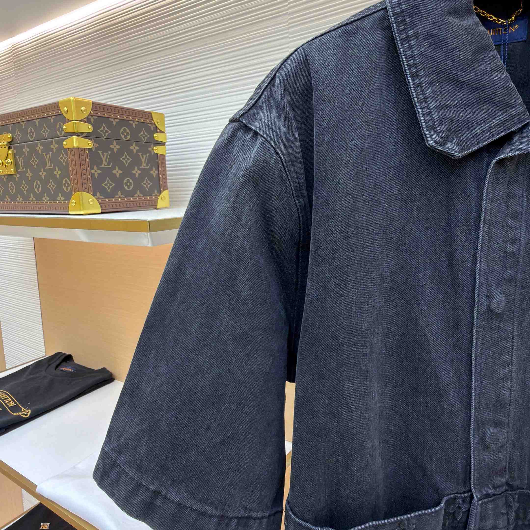 Louis Vuitton Short Sleeve Denim Workwear Shirt - FashionPlug