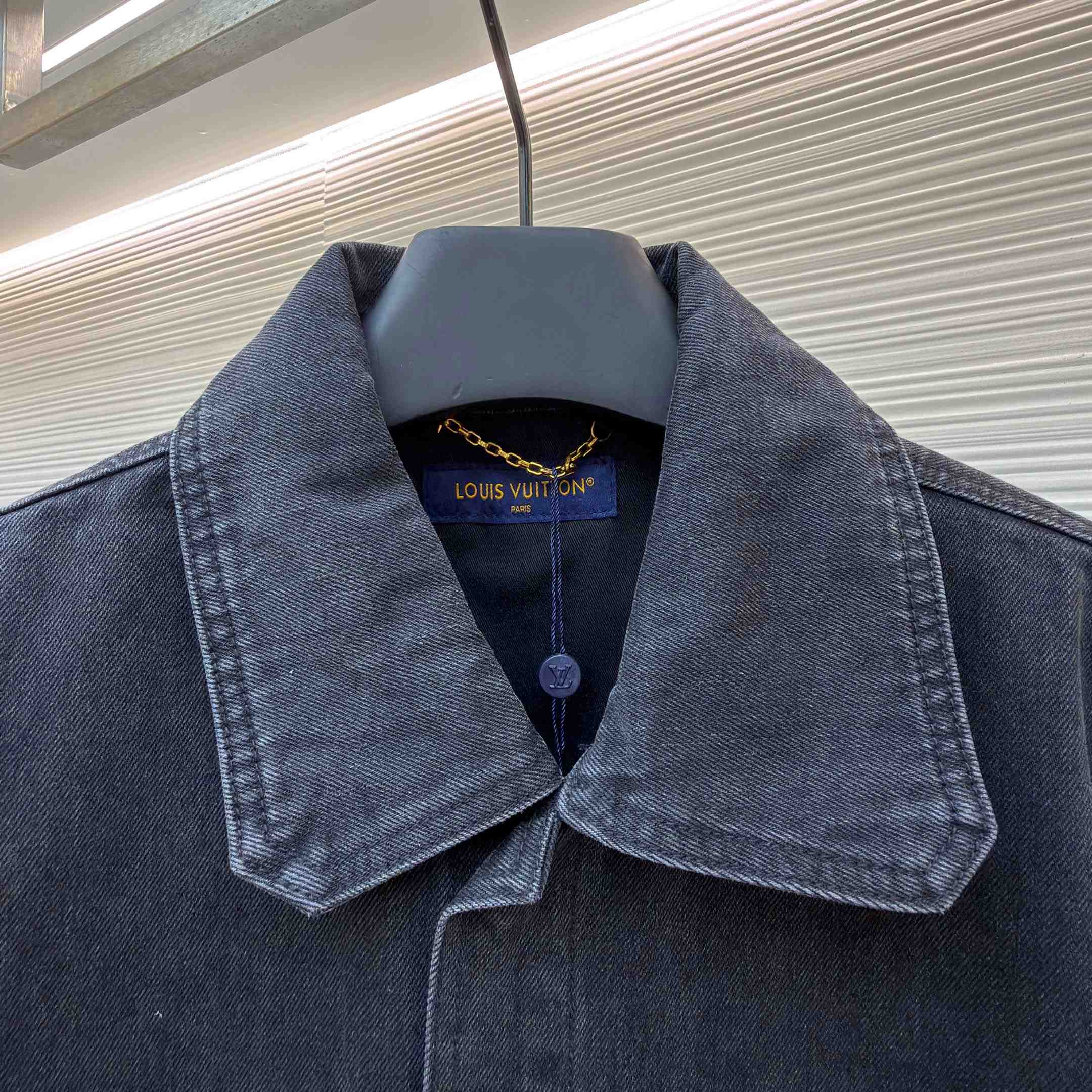 Louis Vuitton Short Sleeve Denim Workwear Shirt - FashionPlug