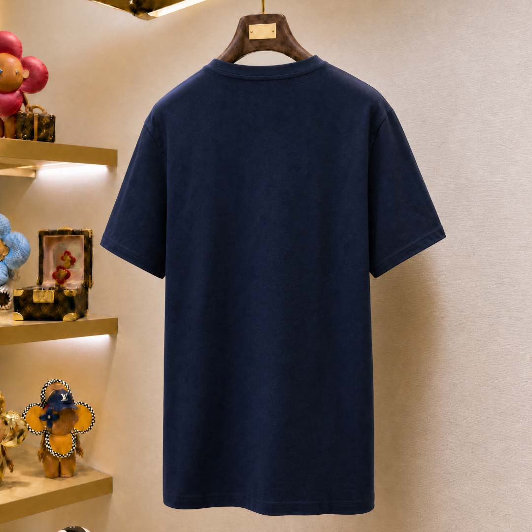 Moncler Striped Logo Cotton Jersey T-Shirt - FashionPlug