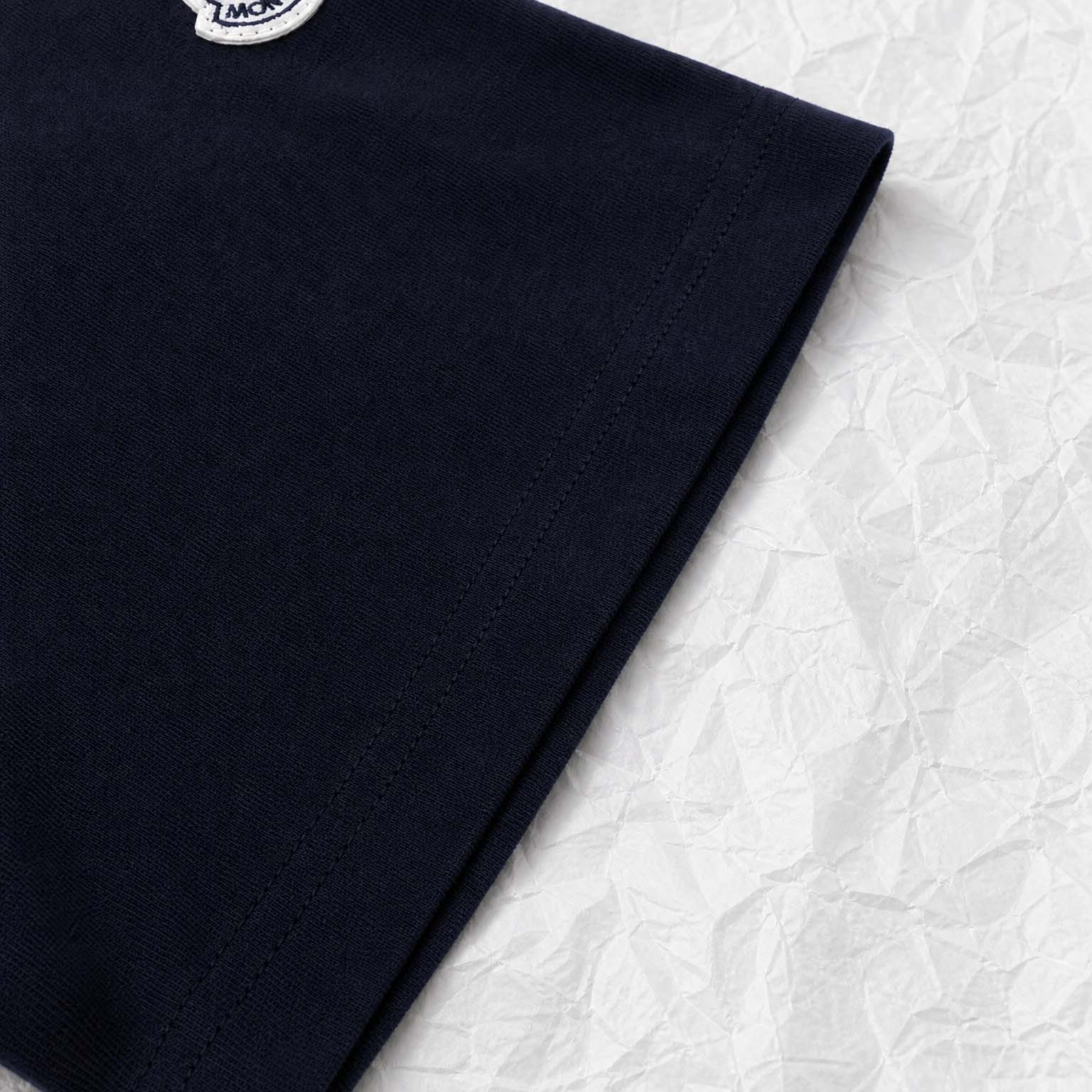 Moncler Striped Logo Cotton Jersey T-Shirt - FashionPlug